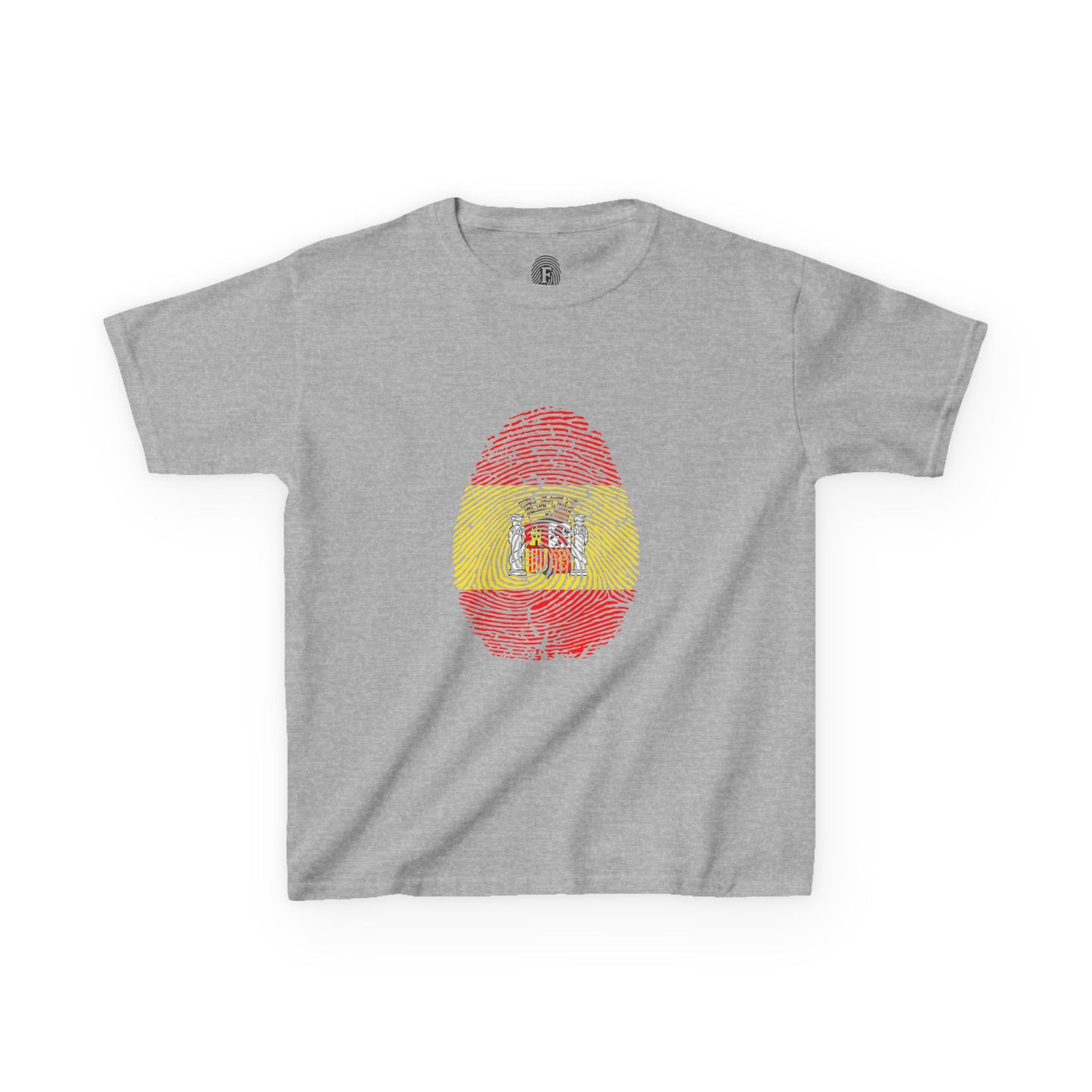 SPAIN Fingerprint flag Soccer World Cup Fan T-Shirt (KIDS - UNISEX)