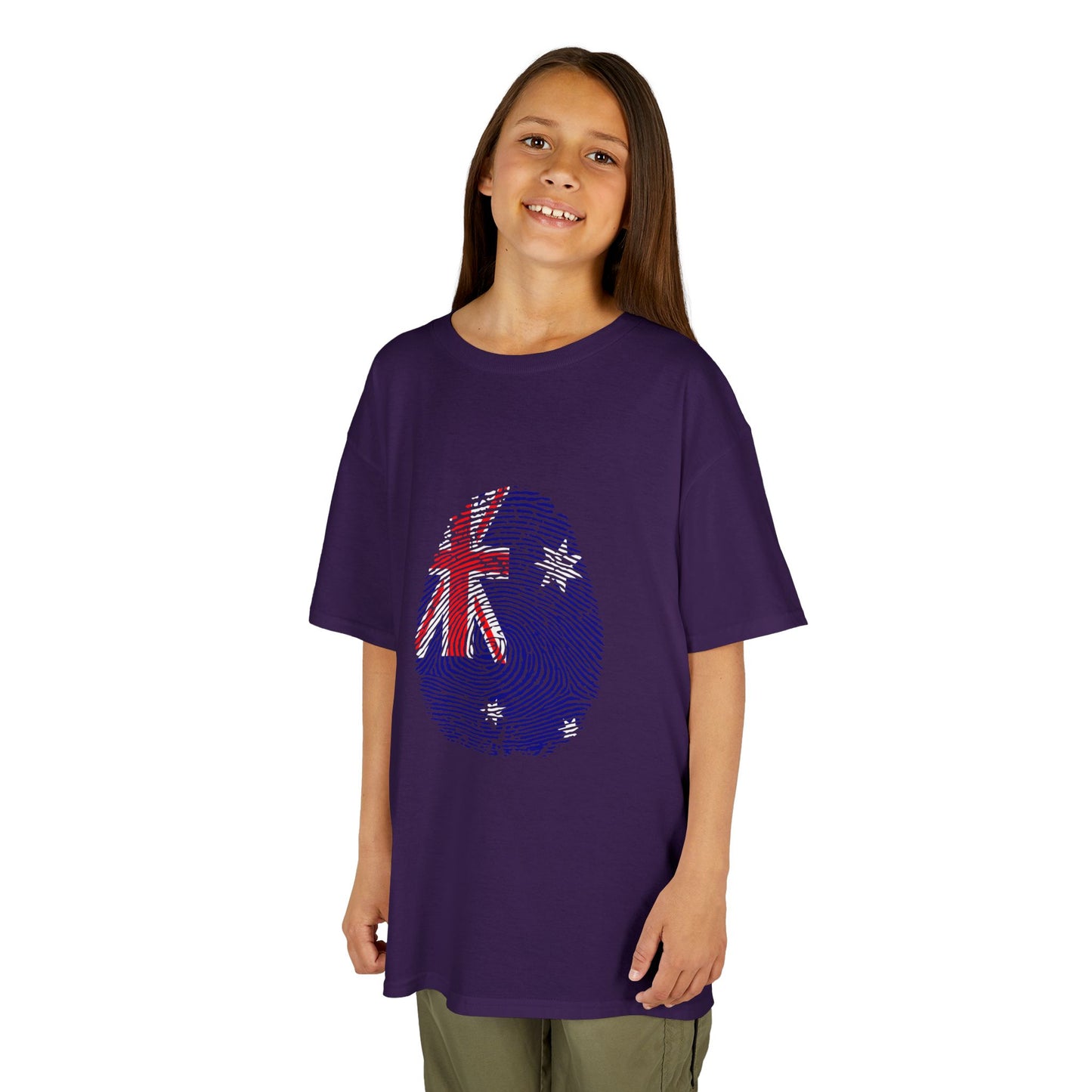 AUSTRALIA Fingerprint flag Soccer World Cup Fan T-Shirt (KIDS - UNISEX)