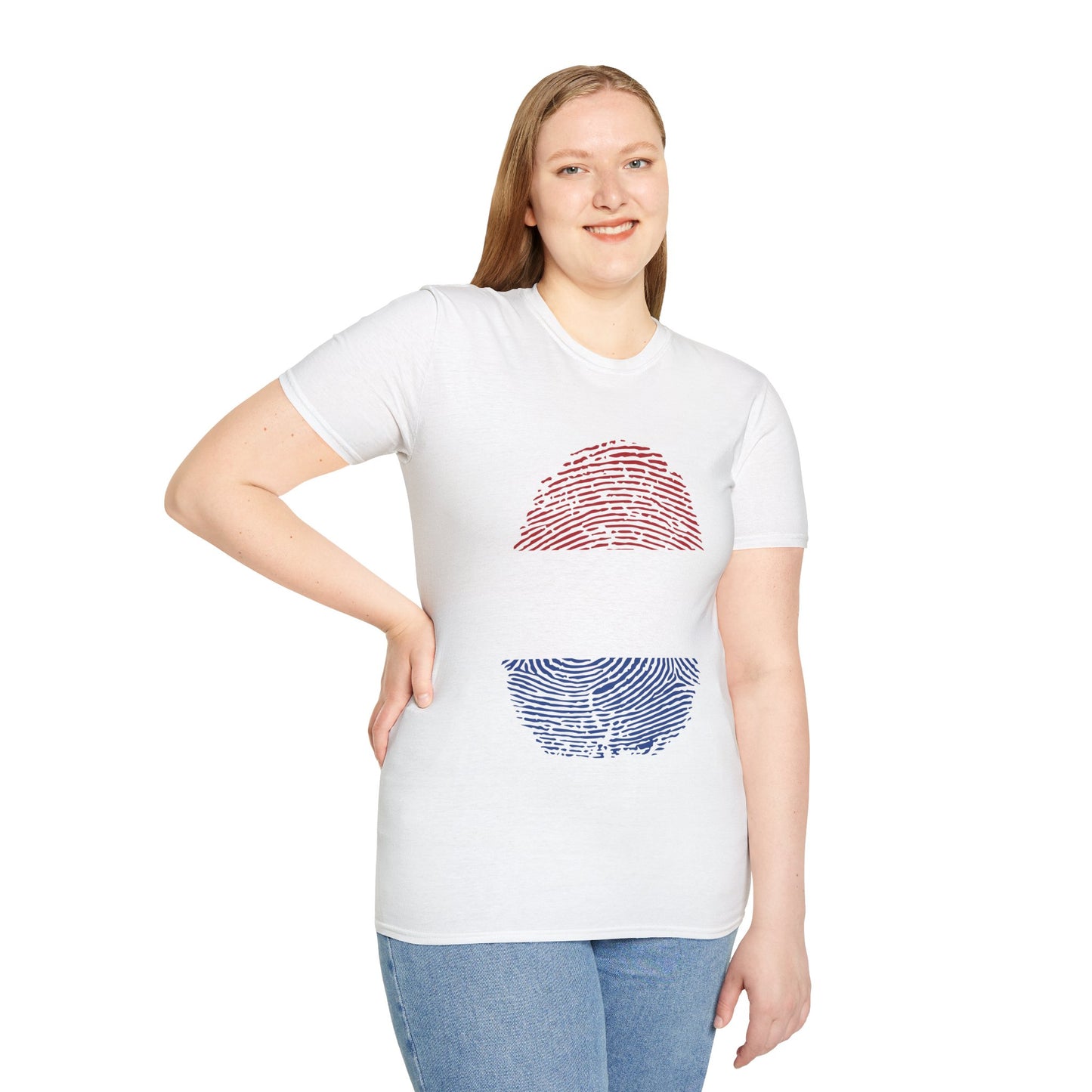 NETHERLAND Fingerprint flag Soccer World Cup Fan T-Shirt (WOMEN)