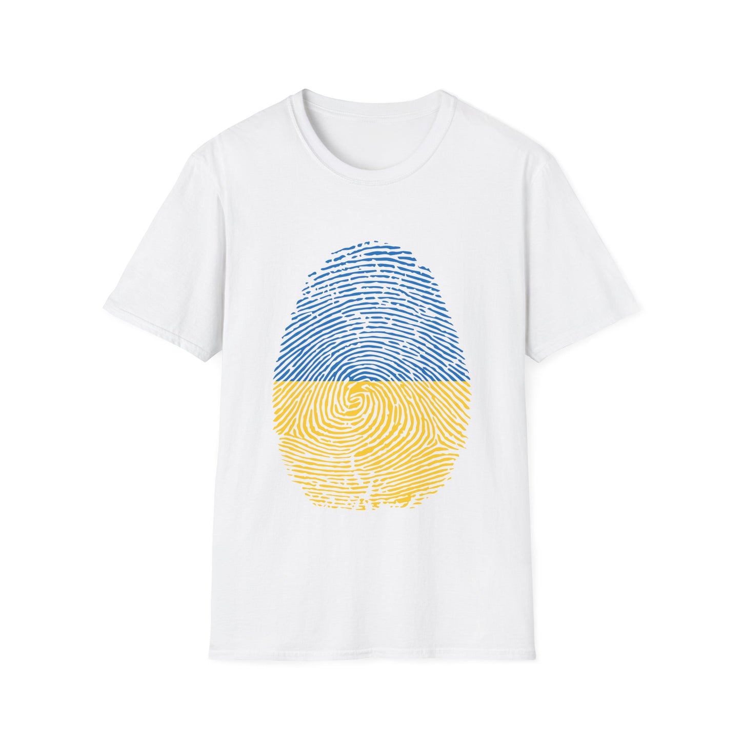 UKRAINE Fingerprint flag Soccer World Cup Fan T-Shirt (WOMEN)