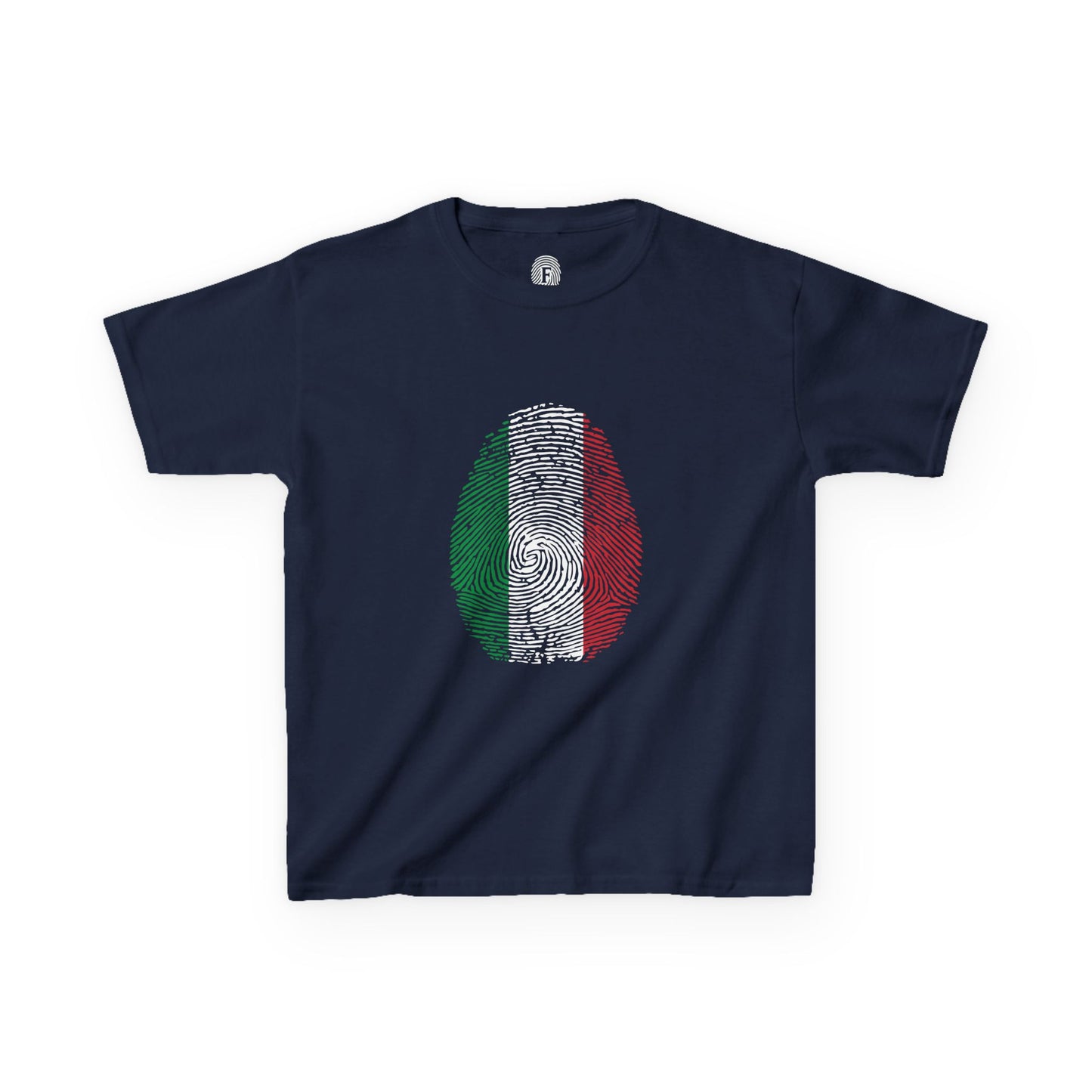 ITALY Fingerprint flag Soccer World Cup Fan T-Shirt (KIDS - UNISEX)