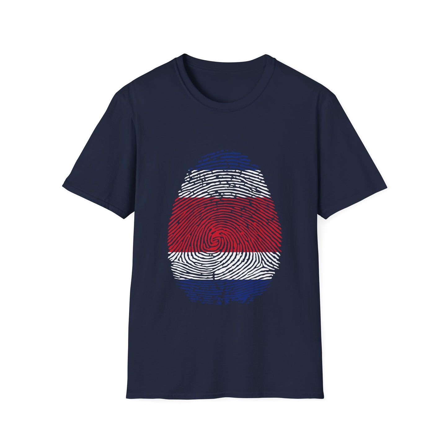 COSTA RICA Fingerprint flag Soccer World Cup Fan T-Shirt (WOMEN)