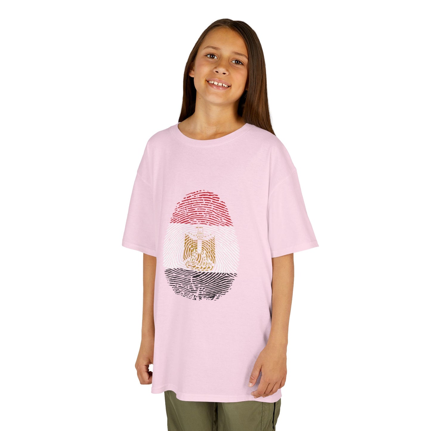 EGYPT Fingerprint flag Soccer World Cup Fan T-Shirt (KIDS - UNISEX)