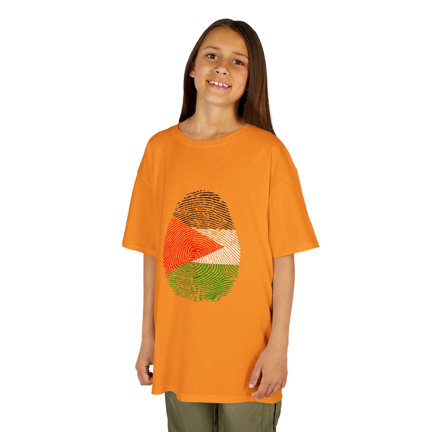 PALESTINE Fingerprint flag Soccer World Cup Fan T-Shirt (KIDS - UNISEX)