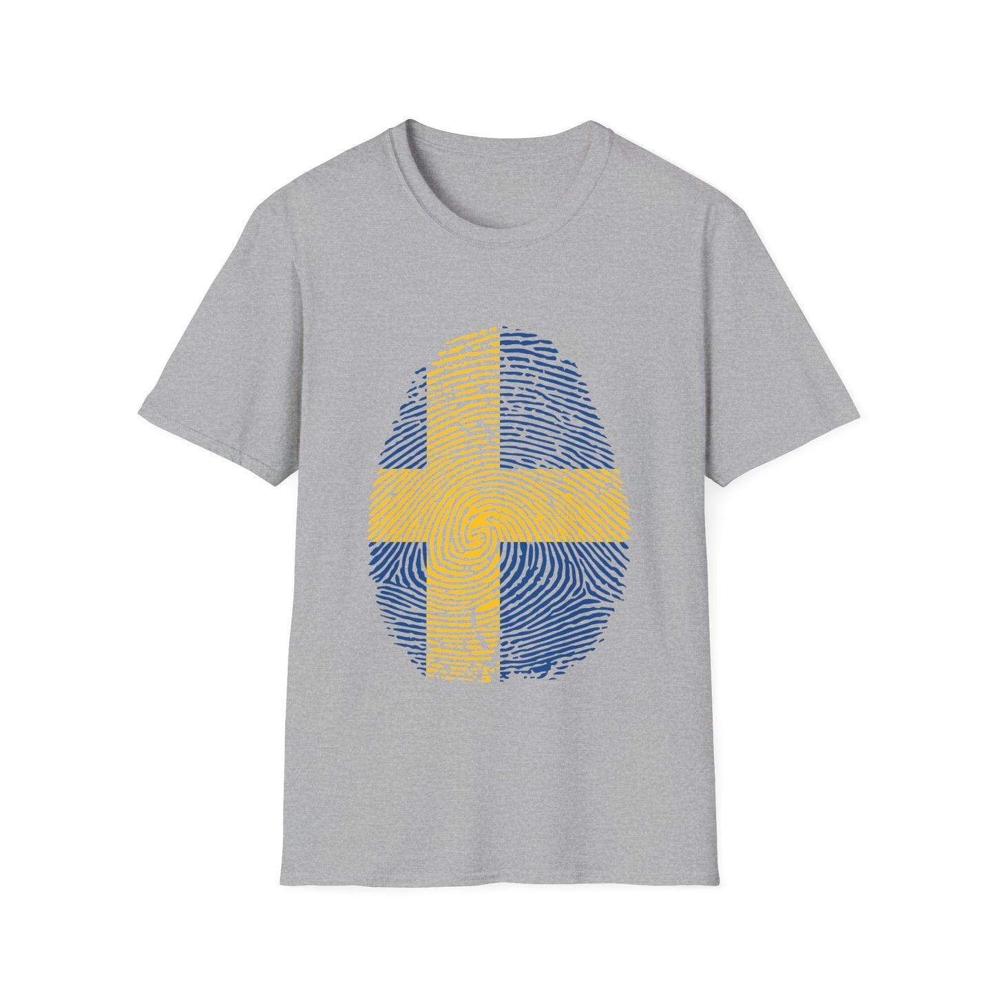 SWEDEN Fingerprint flag Soccer World Cup Fan T-Shirt (WOMEN)