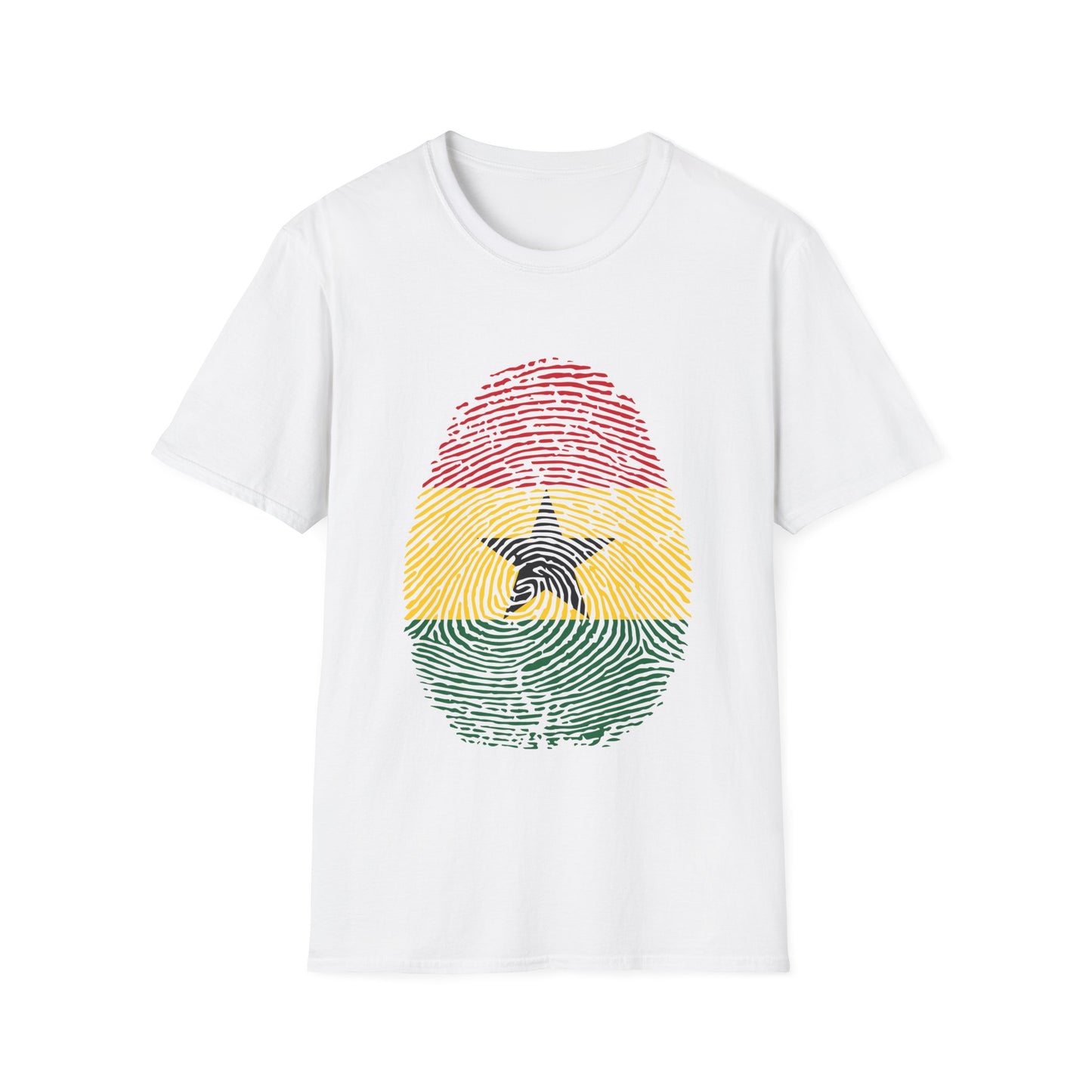 GHANA Fingerprint flag Soccer World Cup Fan T-Shirt (MEN)