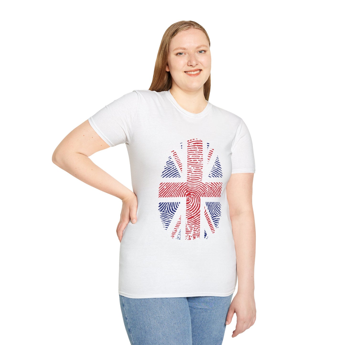 UK Fingerprint flag Soccer World Cup Fan T-Shirt (WOMEN)