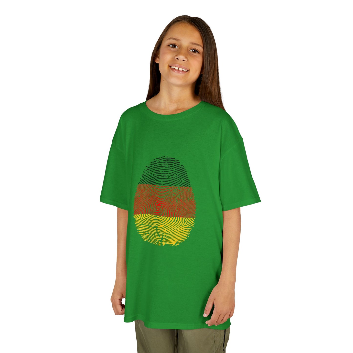 GERMANY Fingerprint flag Soccer World Cup Fan T-Shirt (KIDS - UNISEX)