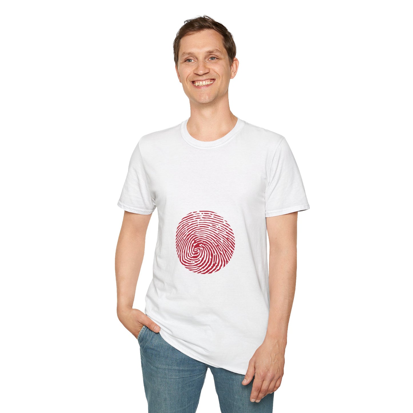 JAPAN Fingerprint flag Soccer World Cup Fan T-Shirt (MEN)