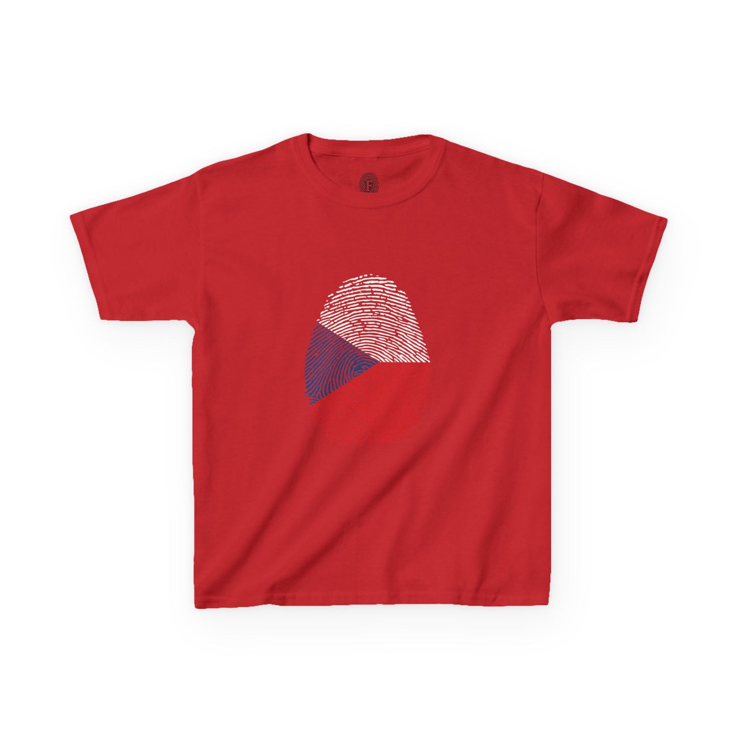 CZECHIA Fingerprint flag Soccer World Cup Fan T-Shirt (KIDS - UNISEX)