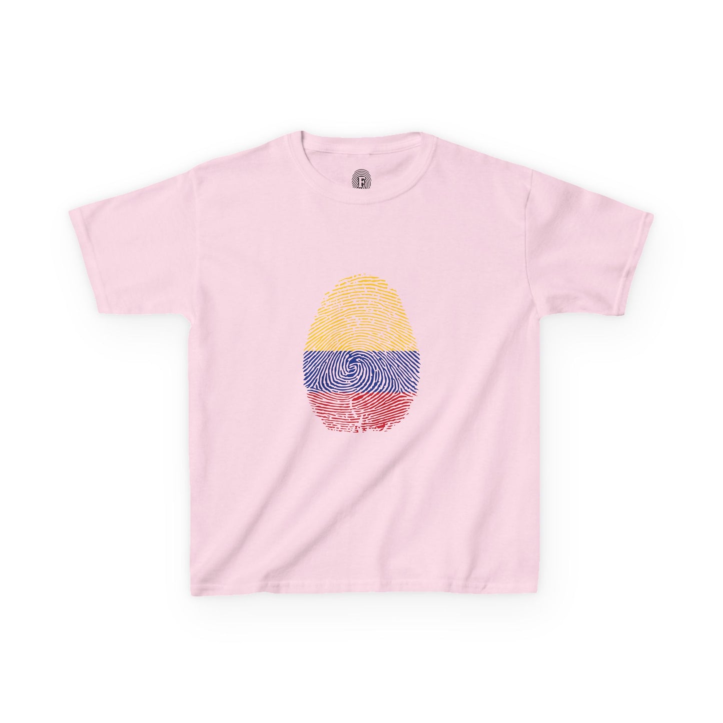 COLOMBIA Fingerprint flag Soccer World Cup Fan T-Shirt (KIDS - UNISEX)