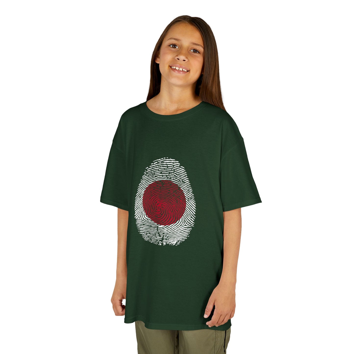 JAPAN Fingerprint flag Soccer World Cup Fan T-Shirt (KIDS - UNISEX)