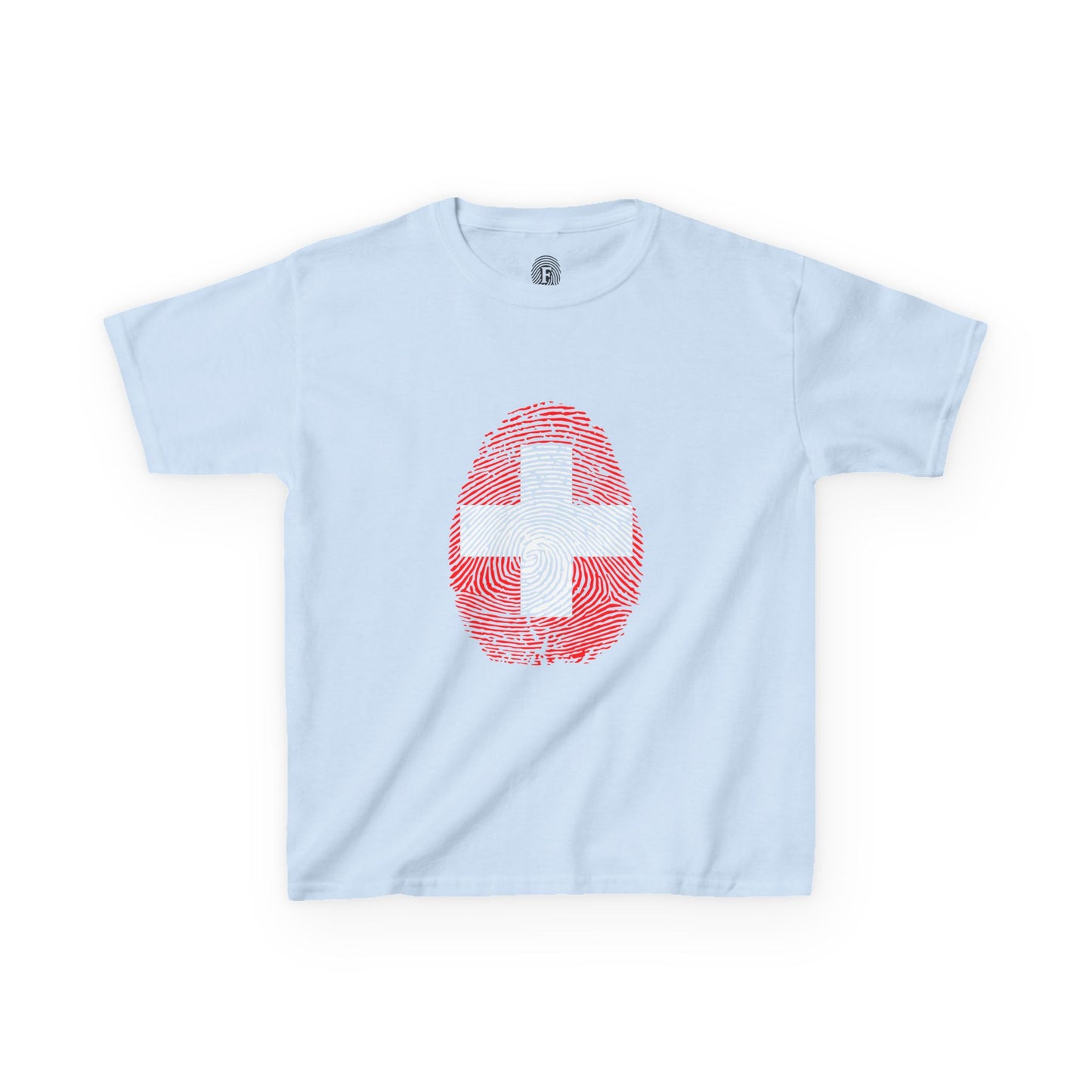 SWITZERLAND Fingerprint flag Soccer World Cup Fan T-Shirt (KIDS - UNISEX)