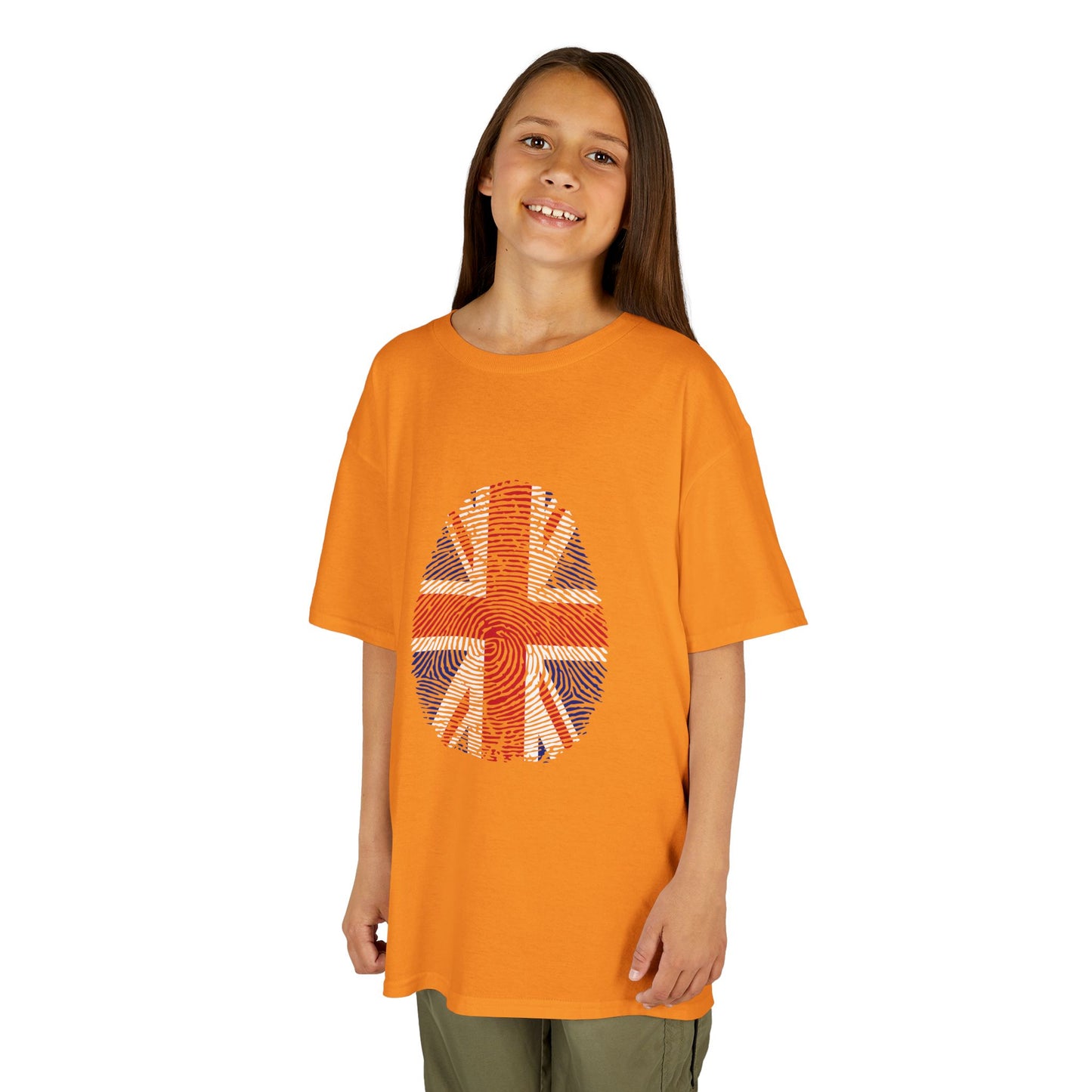 UK Fingerprint flag Soccer World Cup Fan T-Shirt (KIDS - UNISEX)