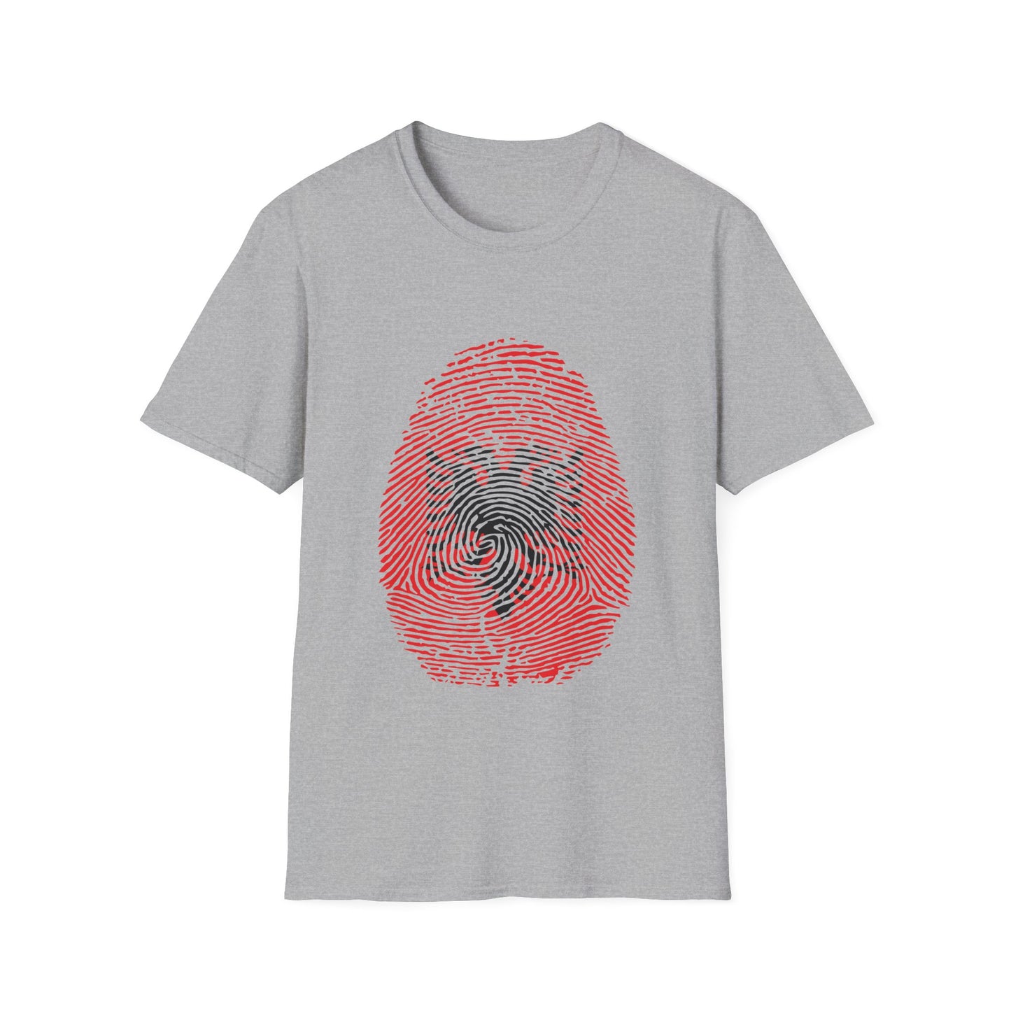 ALBANIA Fingerprint flag Soccer World Cup Fan T-Shirt (MEN)