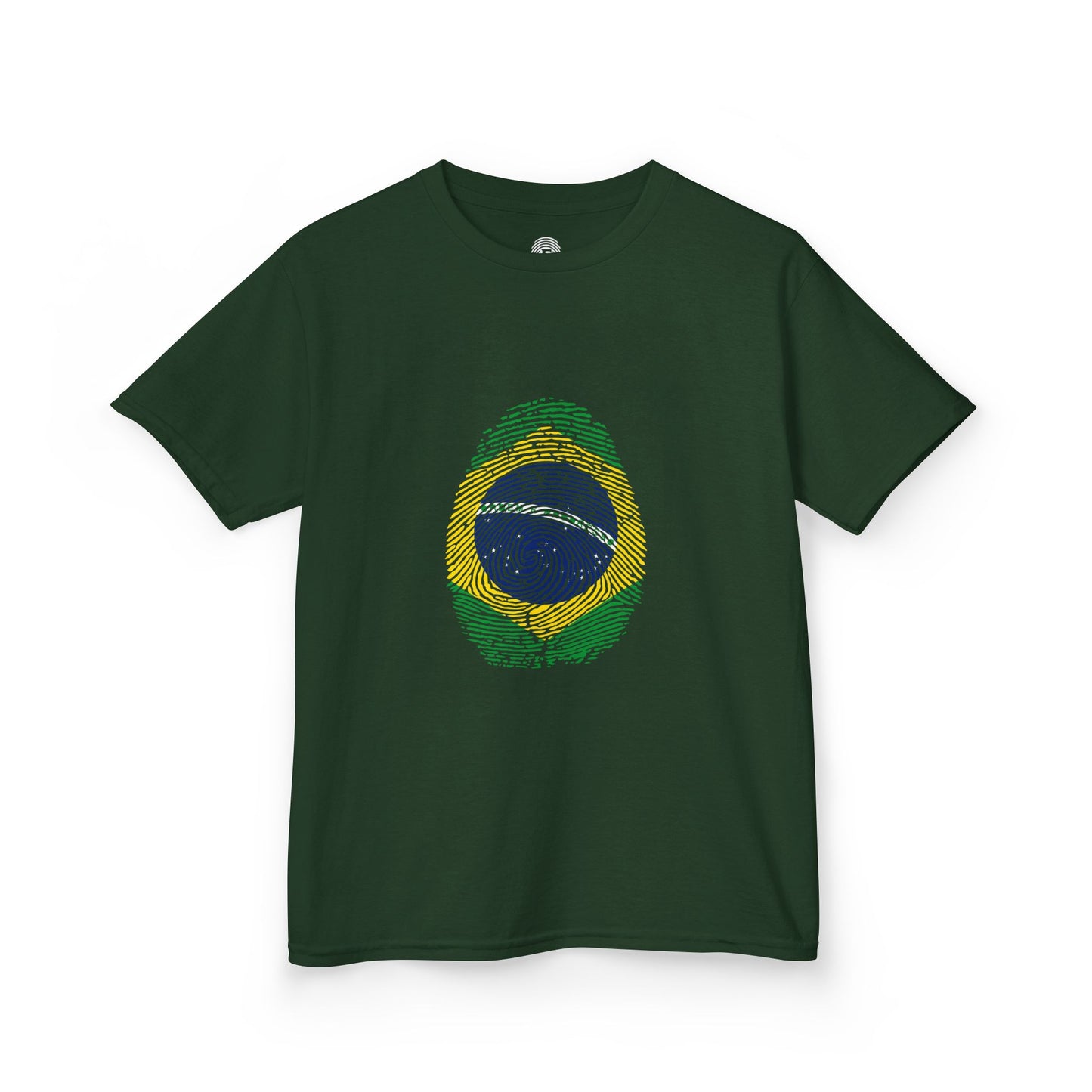 BRAZIL Fingerprint flag Soccer World Cup Fan T-Shirt (KIDS - UNISEX)