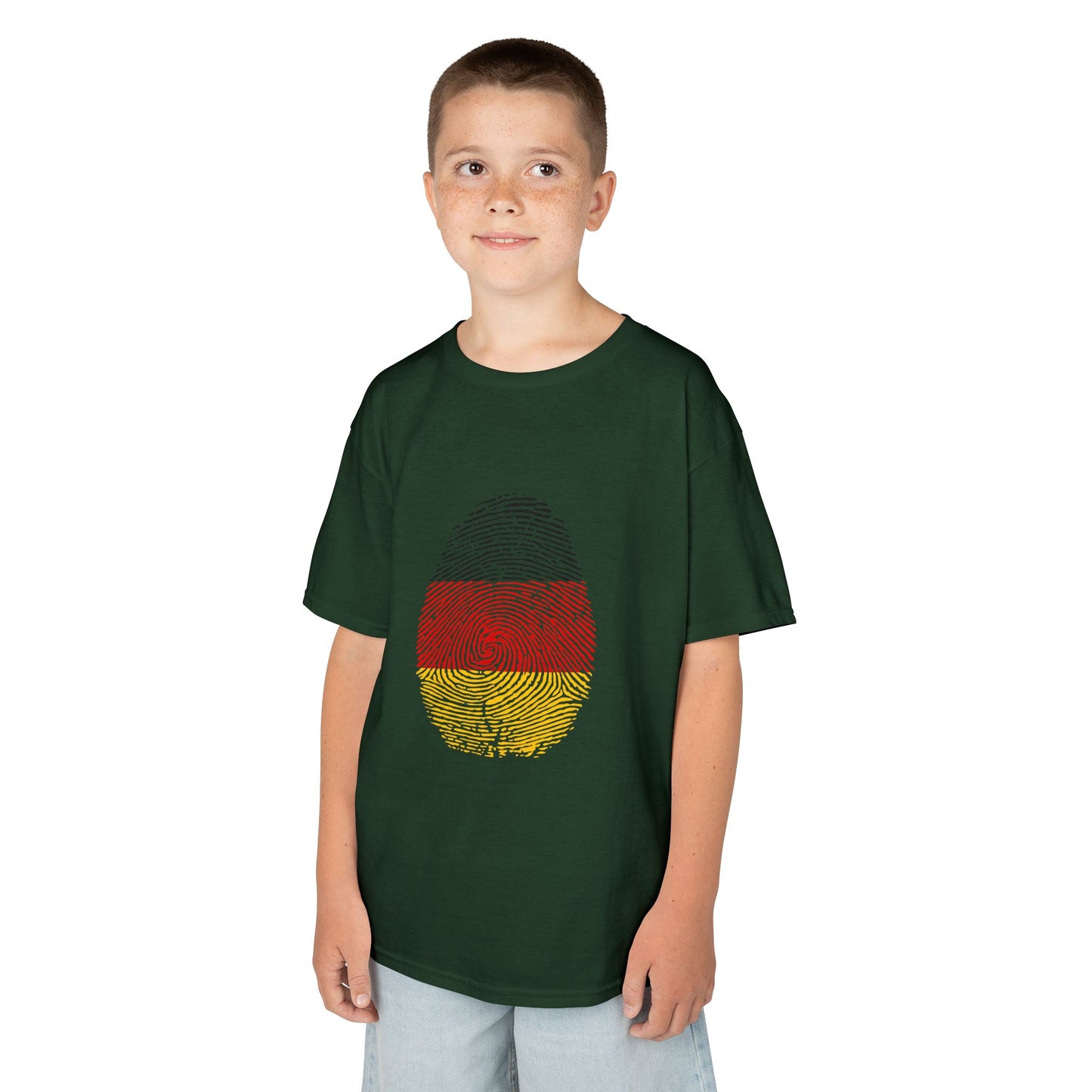 GERMANY Fingerprint flag Soccer World Cup Fan T-Shirt (KIDS - UNISEX)