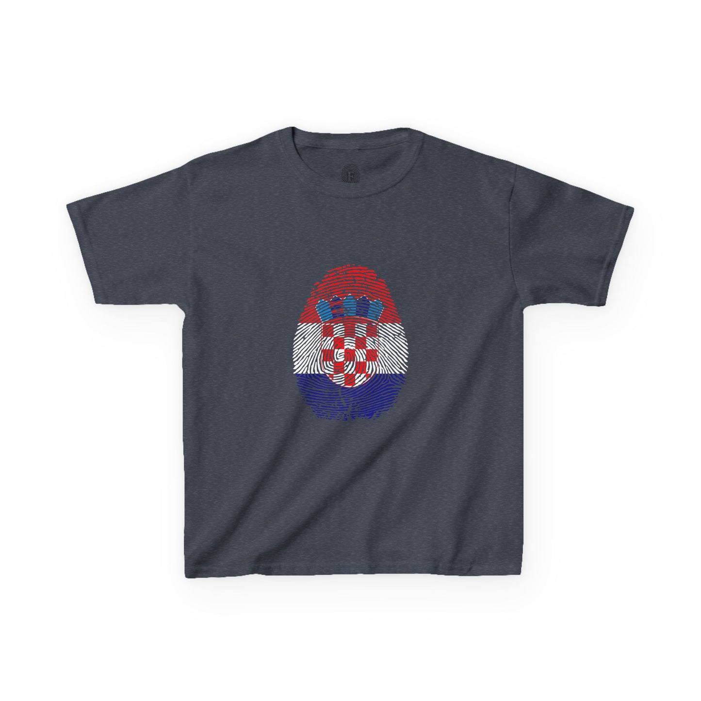 CROATIA Fingerprint flag Soccer World Cup Fan T-Shirt (KIDS - UNISEX)