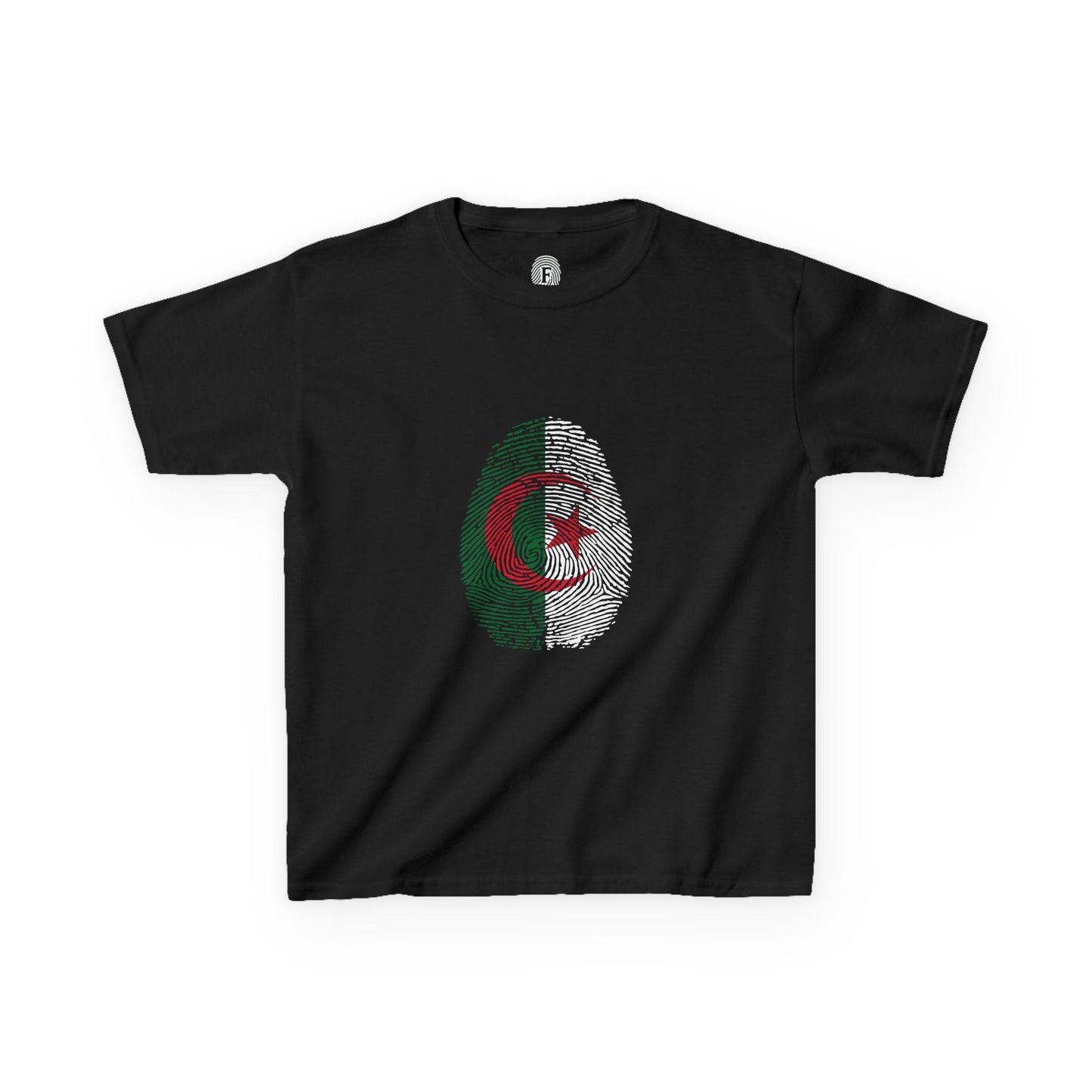 ALGERIA Fingerprint flag Soccer World Cup Fan T-Shirt (KIDS - UNISEX)