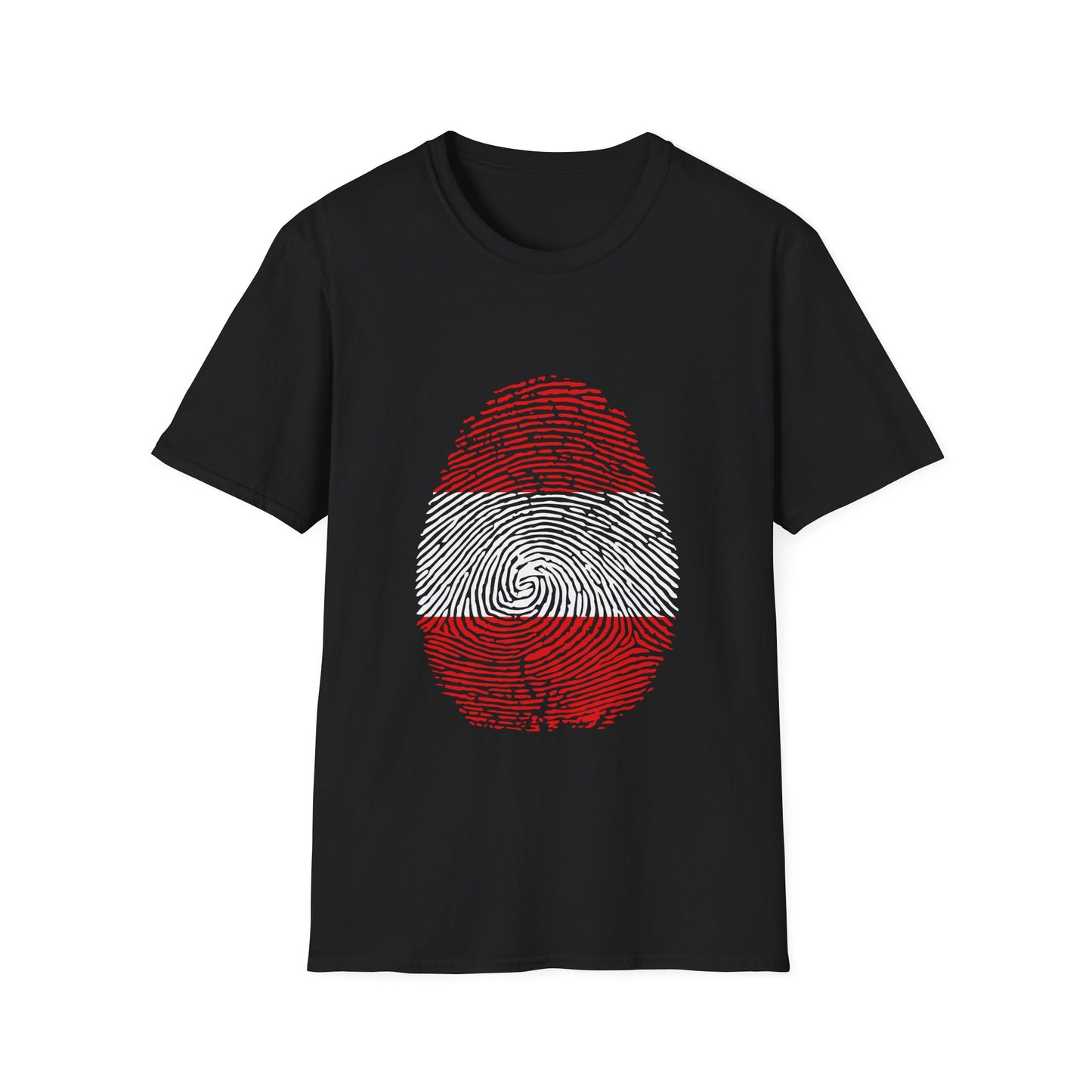AUSTRIA Fingerprint flag Soccer World Cup Fan T-Shirt (MEN)