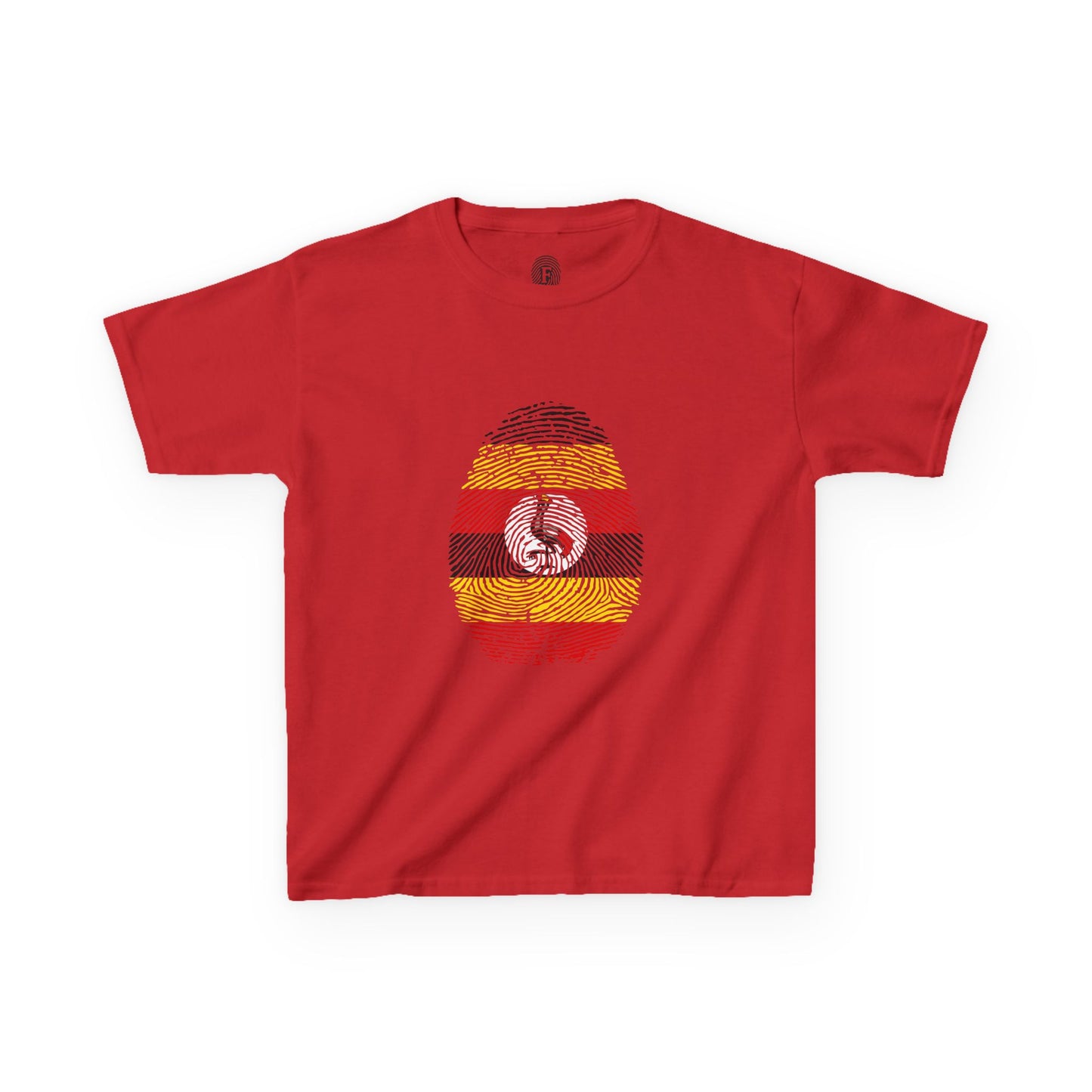 UGANDA Fingerprint flag Soccer World Cup Fan T-Shirt (KIDS - UNISEX)