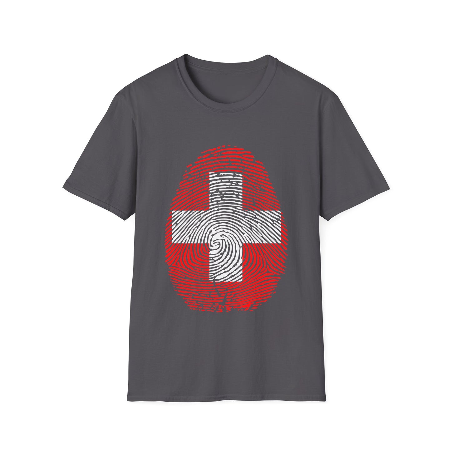 SWITZERLAND Fingerprint flag Soccer World Cup Fan T-Shirt (WOMEN)