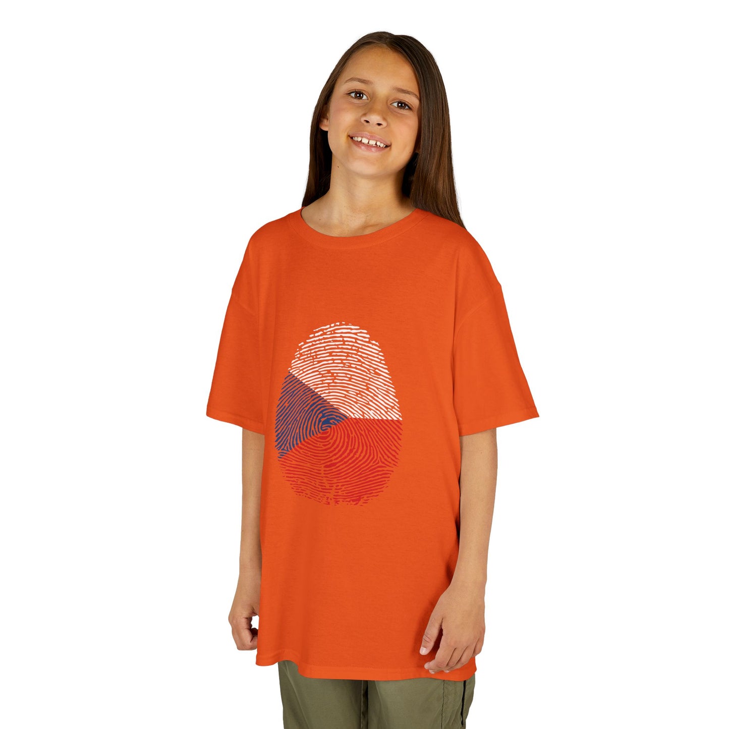 CZECHIA Fingerprint flag Soccer World Cup Fan T-Shirt (KIDS - UNISEX)