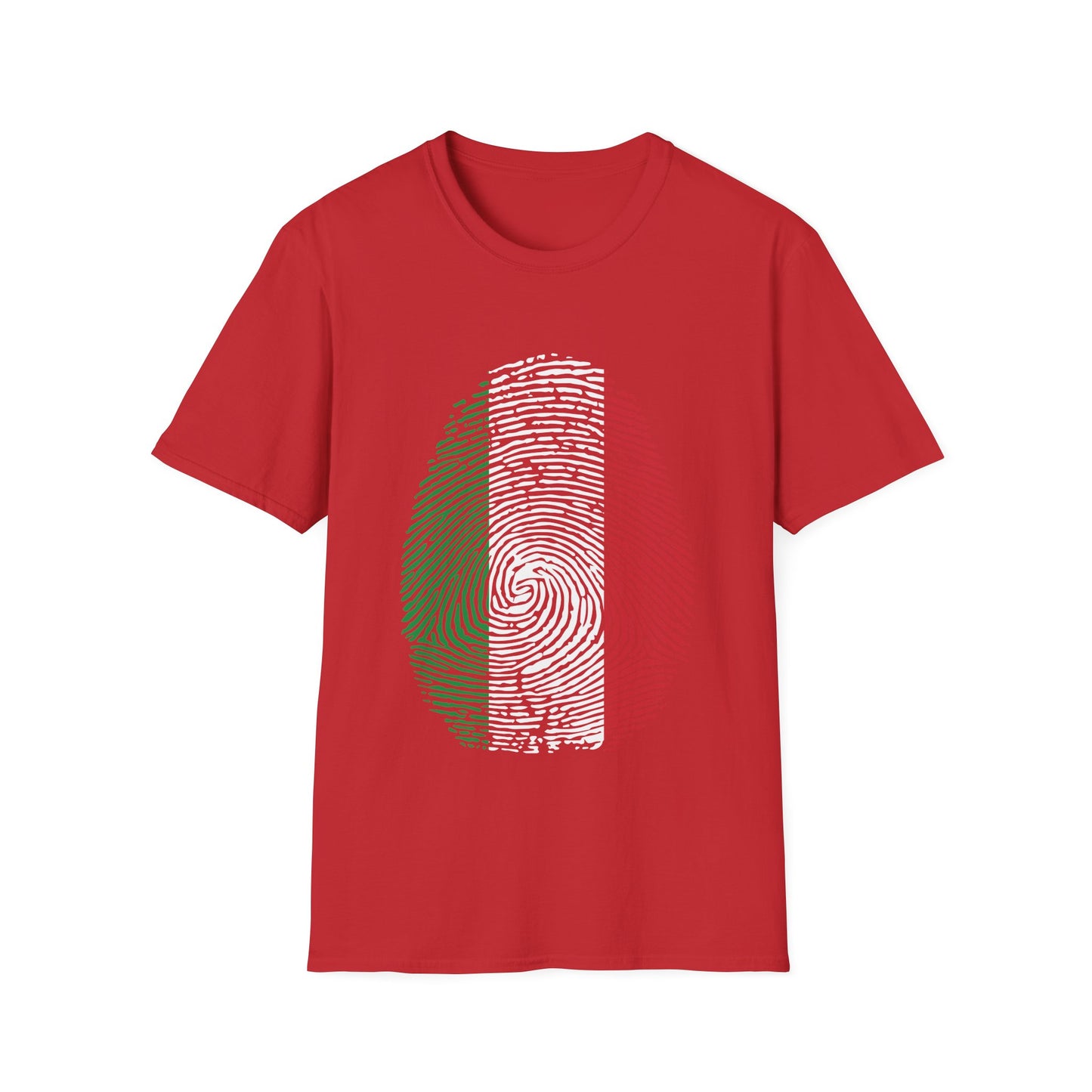 ITALY Fingerprint flag Soccer World Cup Fan T-Shirt (WOMEN)