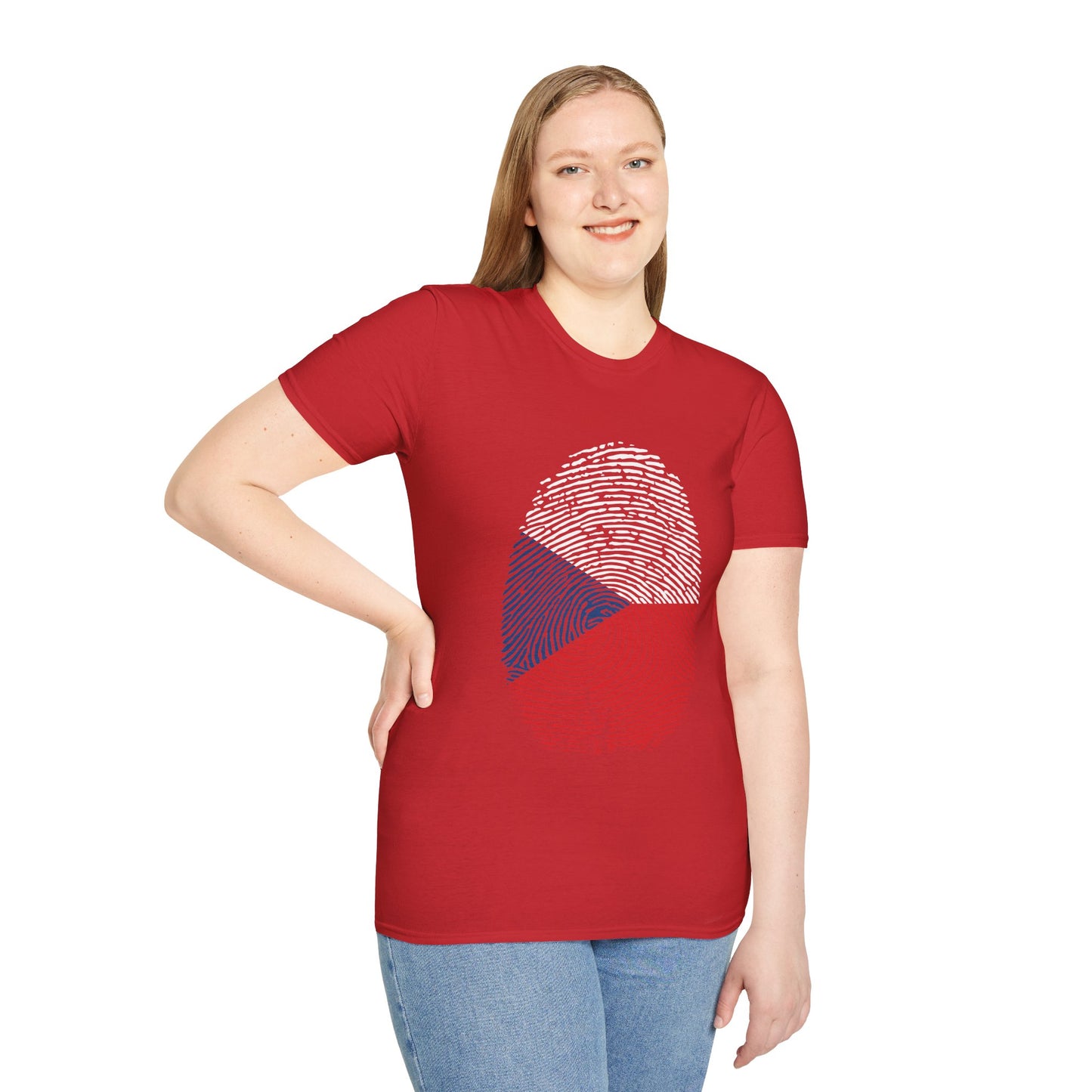CZECHIA Fingerprint flag Soccer World Cup Fan T-Shirt (WOMEN)