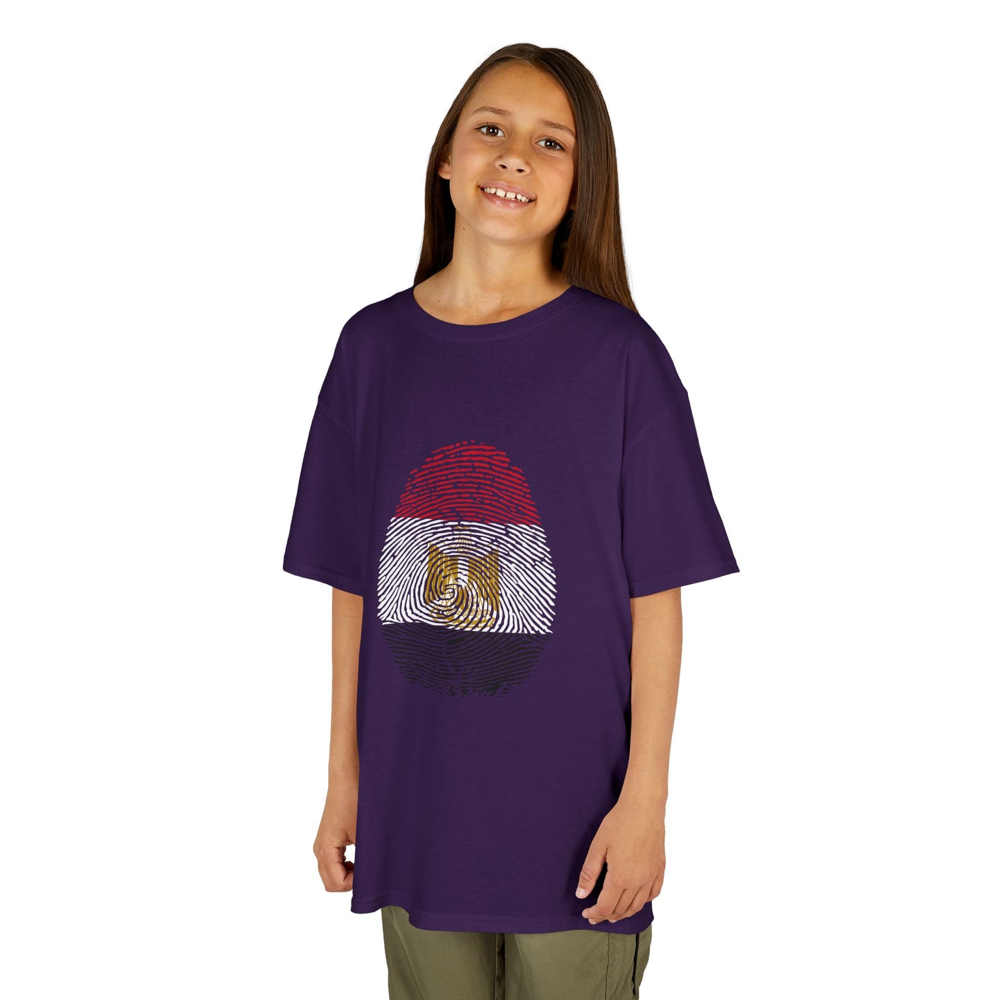 EGYPT Fingerprint flag Soccer World Cup Fan T-Shirt (KIDS - UNISEX)