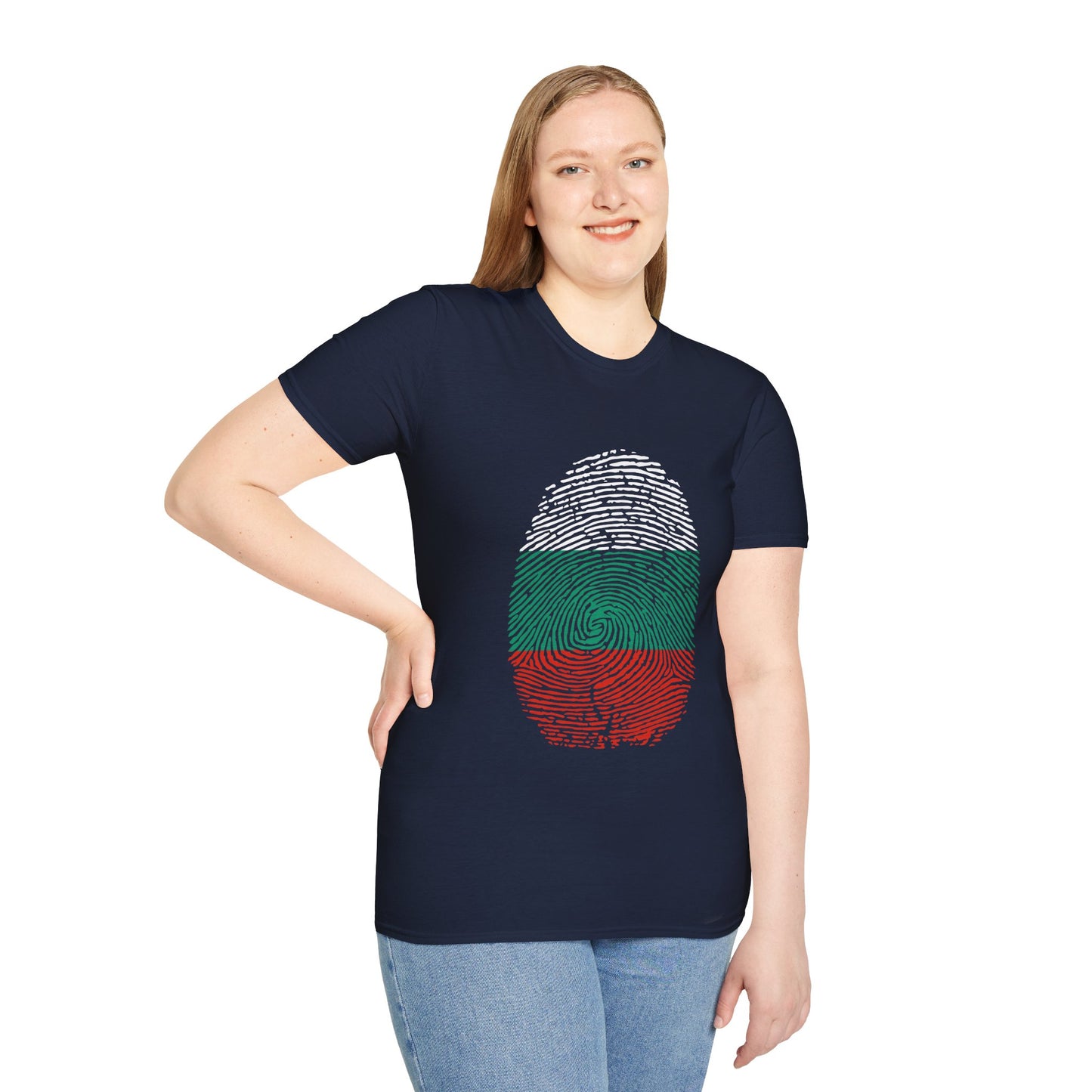 BULGARIA Fingerprint flag Soccer World Cup Fan T-Shirt (WOMEN)