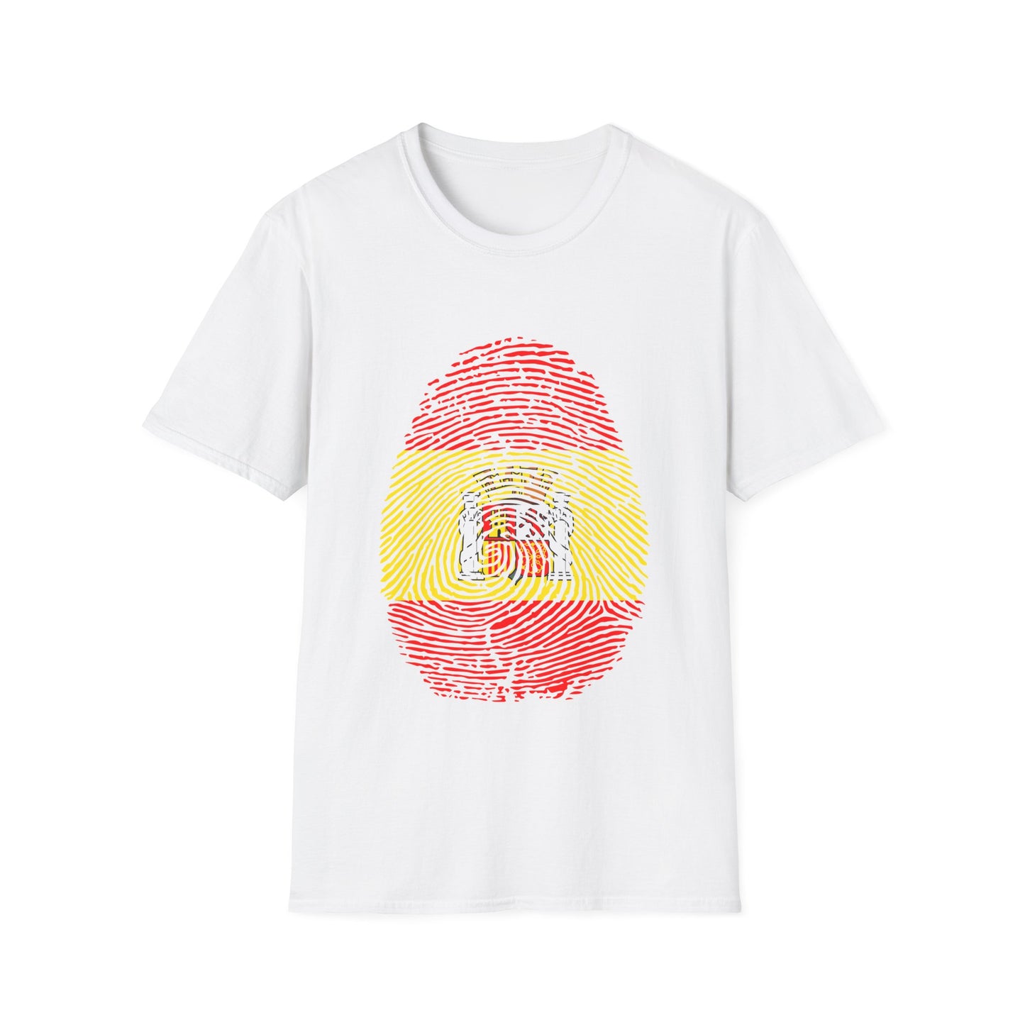 SPAIN Fingerprint flag Soccer World Cup Fan T-Shirt (WOMEN)