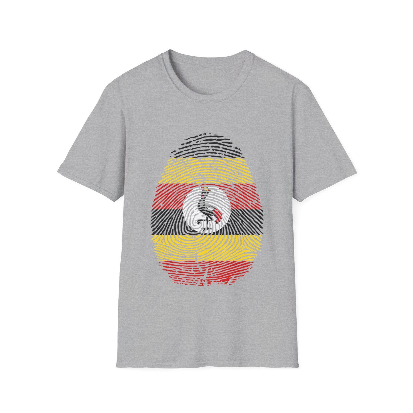 UGANDA Fingerprint flag Soccer World Cup Fan T-Shirt (MEN)