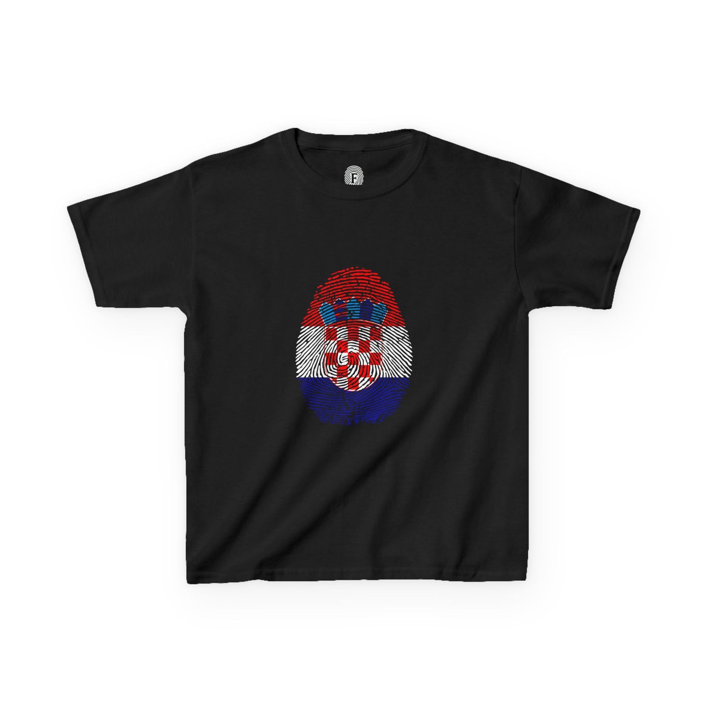 CROATIA Fingerprint flag Soccer World Cup Fan T-Shirt (KIDS - UNISEX)
