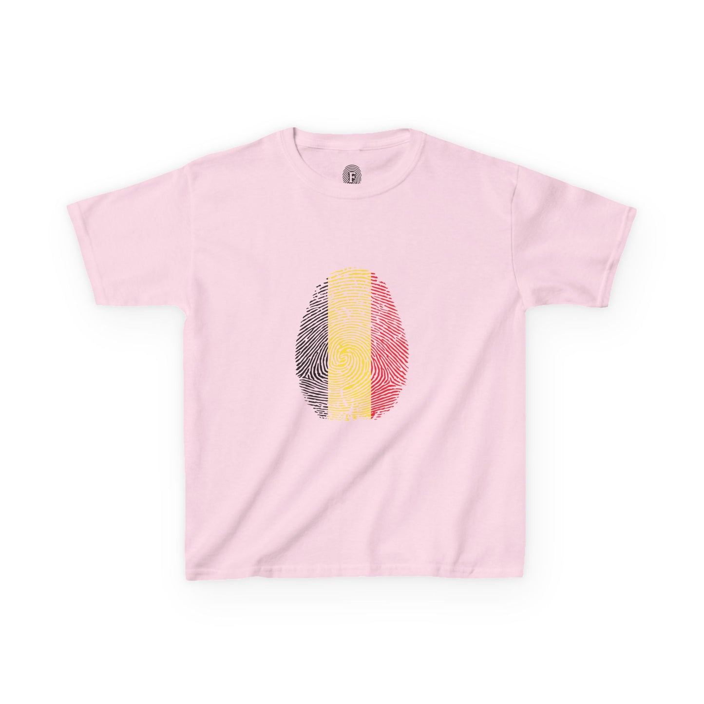 BELGIUM Fingerprint flag Soccer World Cup Fan T-Shirt (KIDS - UNISEX)