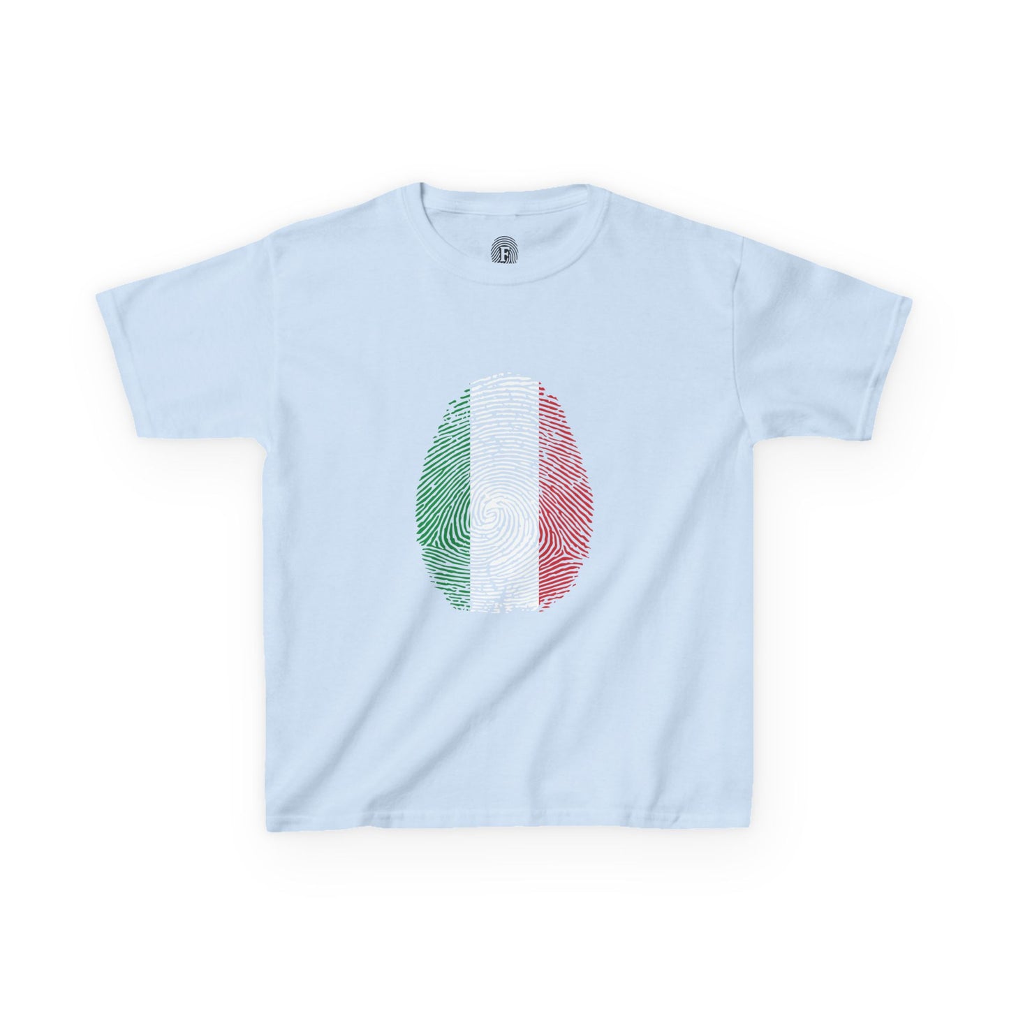 ITALY Fingerprint flag Soccer World Cup Fan T-Shirt (KIDS - UNISEX)