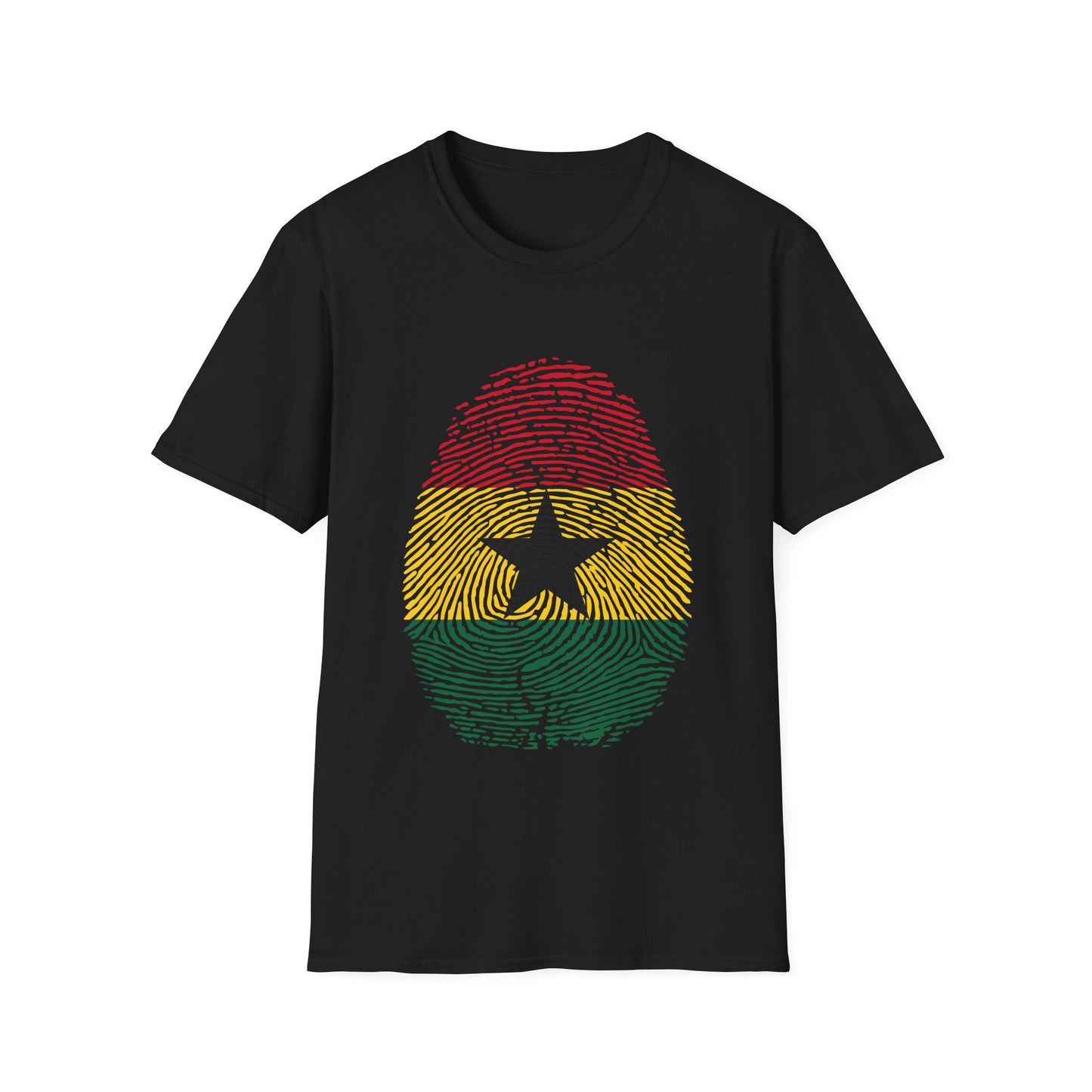 GHANA Fingerprint flag Soccer World Cup Fan T-Shirt (MEN)