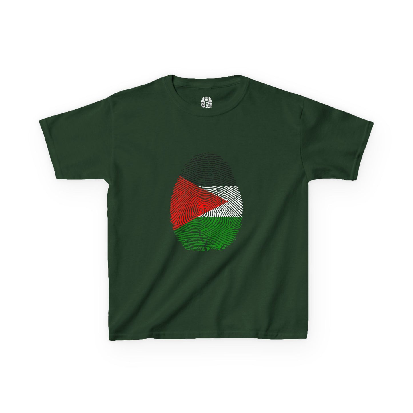 PALESTINE Fingerprint flag Soccer World Cup Fan T-Shirt (KIDS - UNISEX)
