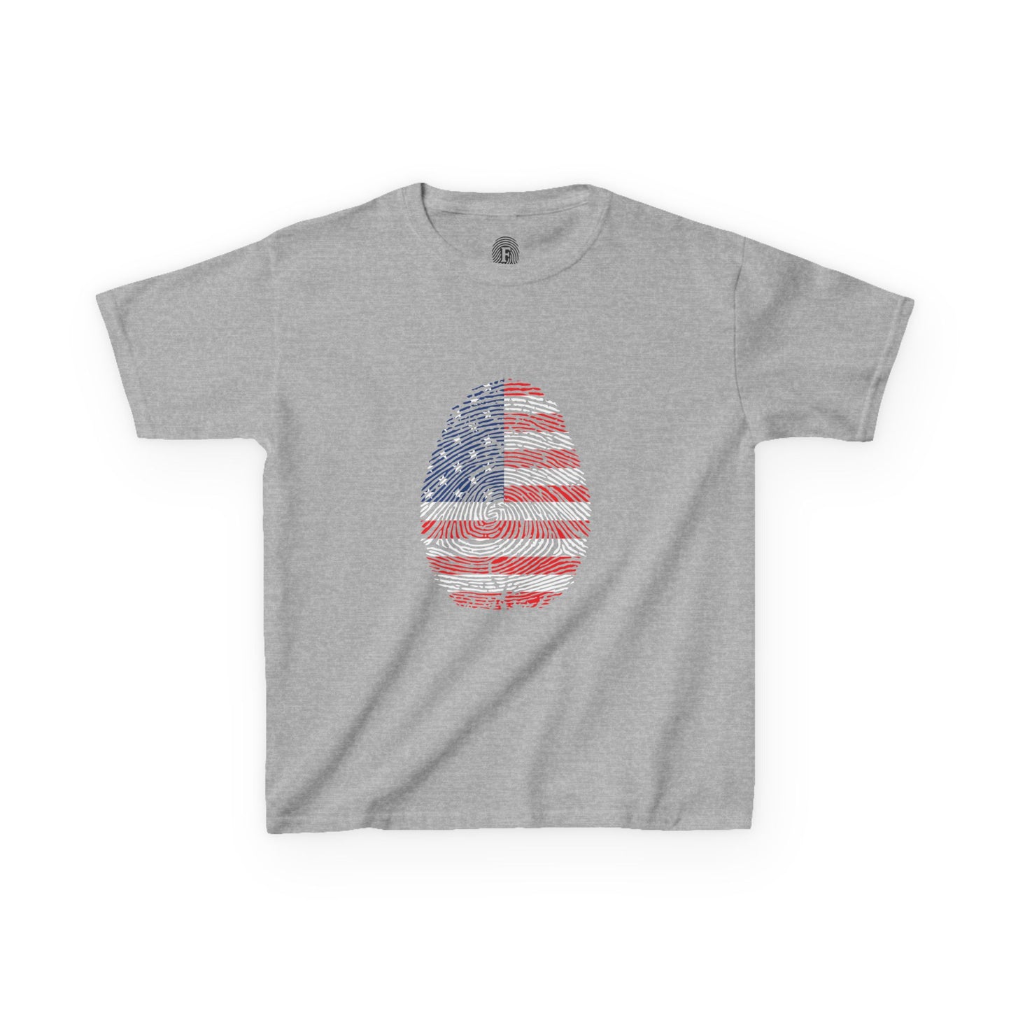 USA Fingerprint flag Soccer World Cup Fan T-Shirt (KIDS - UNISEX)