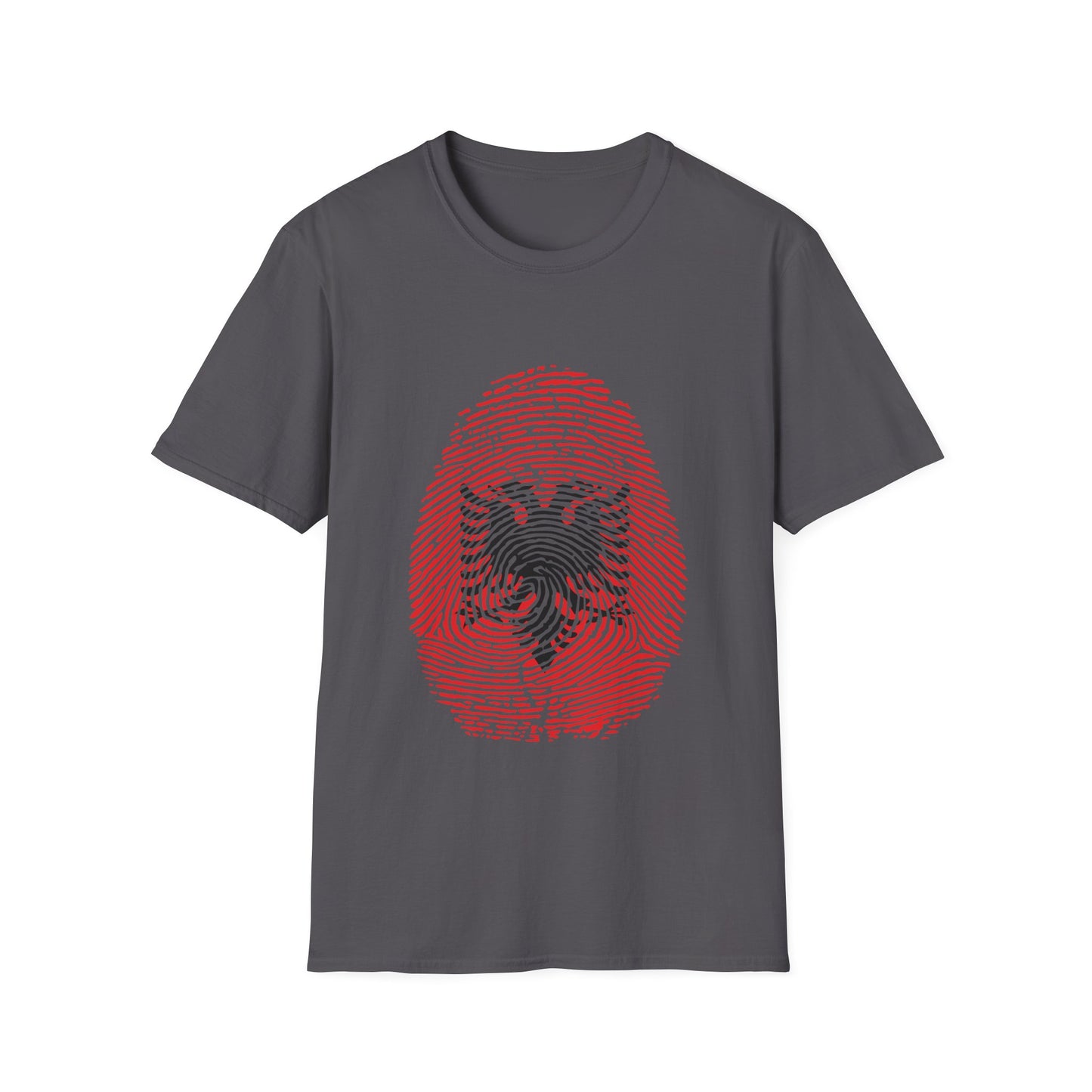 ALBANIA Fingerprint flag Soccer World Cup Fan T-Shirt (MEN)