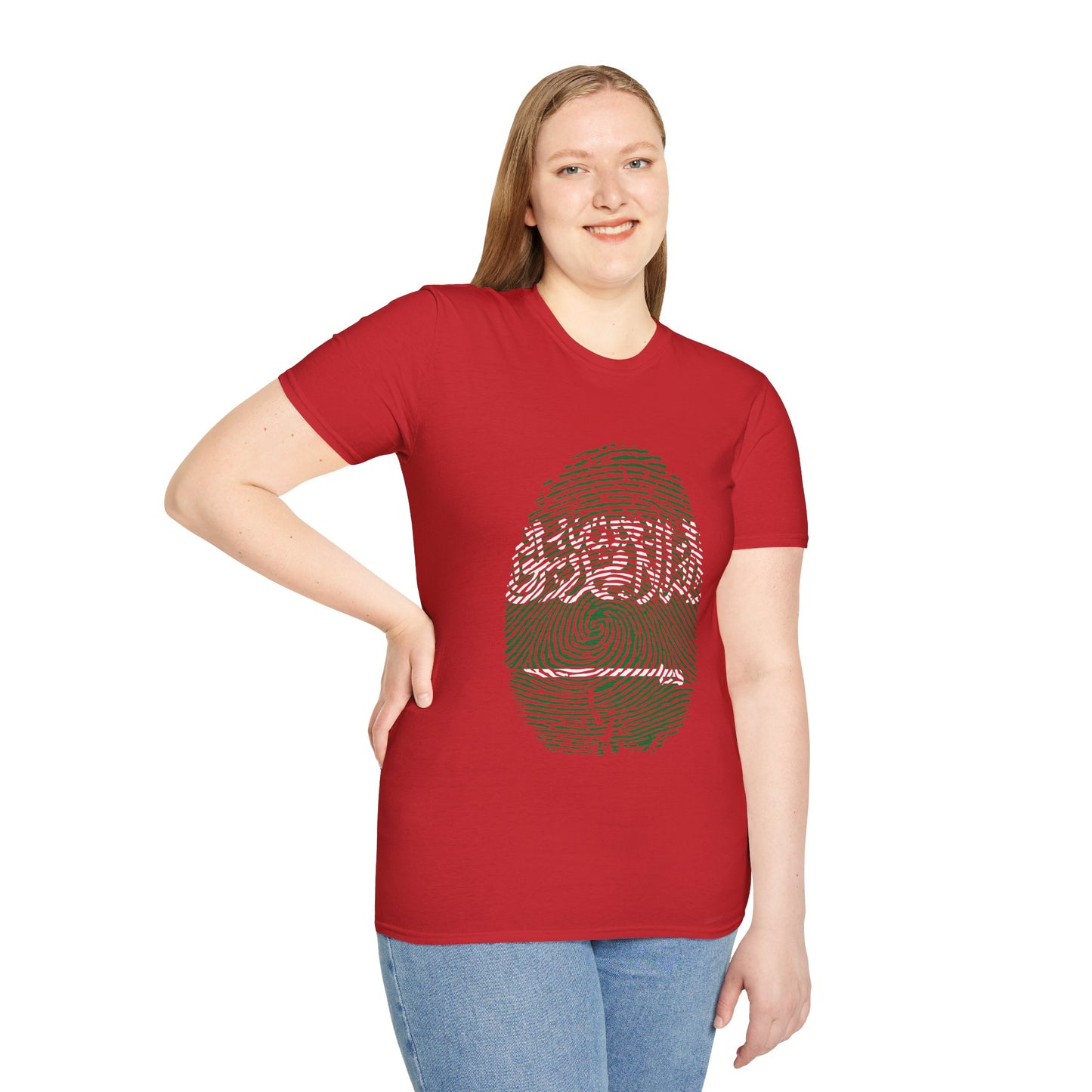 SAUDI ARABIA Fingerprint flag Soccer World Cup Fan T-Shirt (WOMEN)