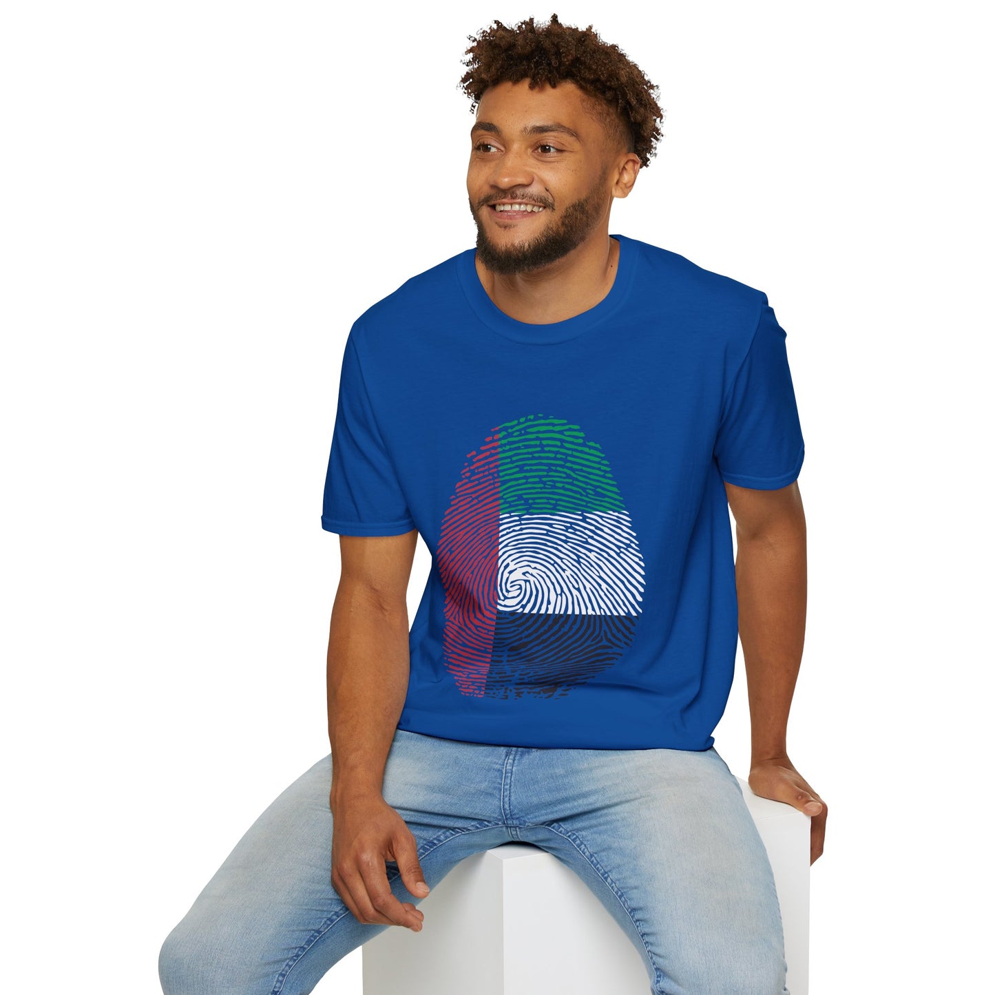 UAE Fingerprint flag Soccer World Cup Fan T-Shirt (MEN)
