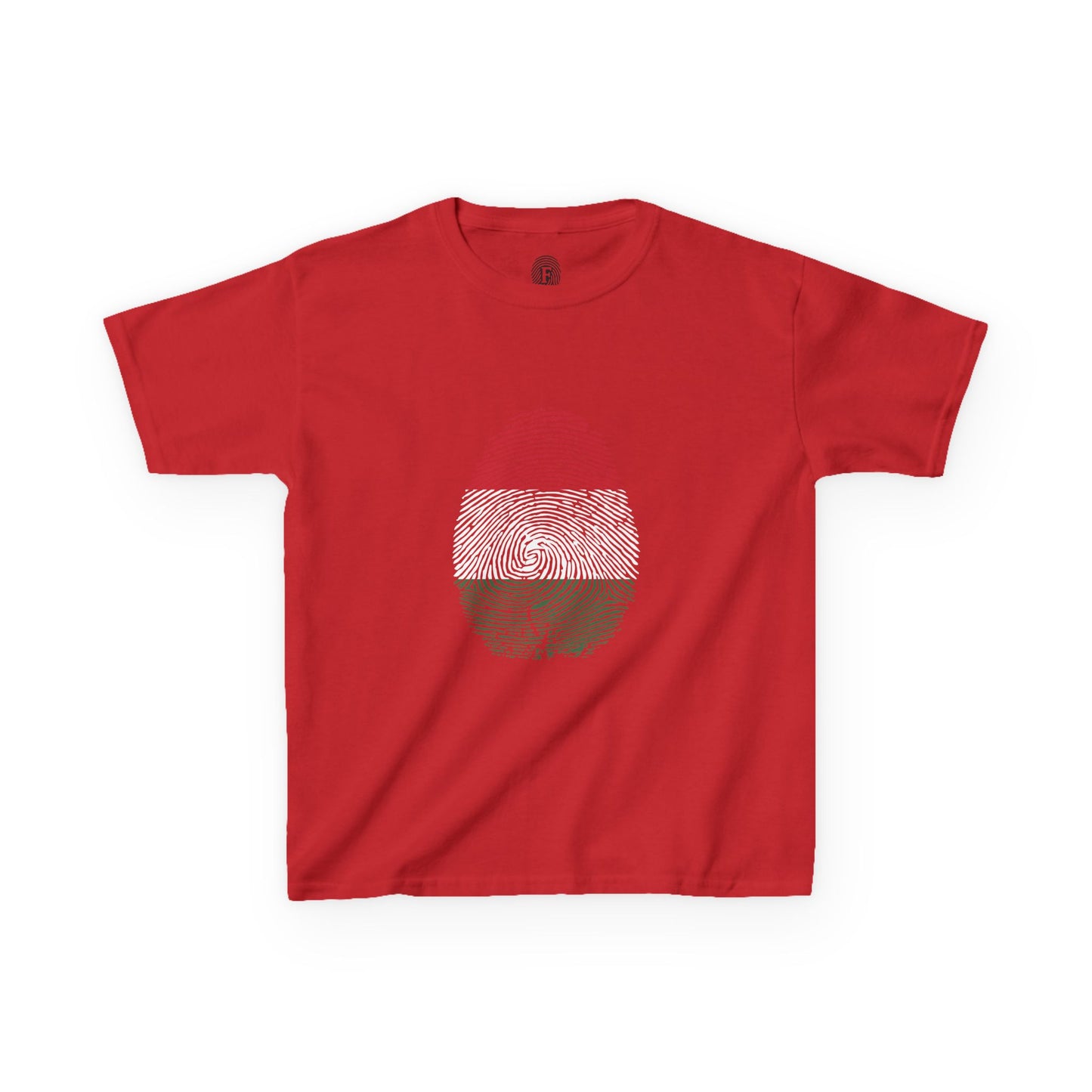 HUNGARY Fingerprint flag Soccer World Cup Fan T-Shirt (KIDS - UNISEX)