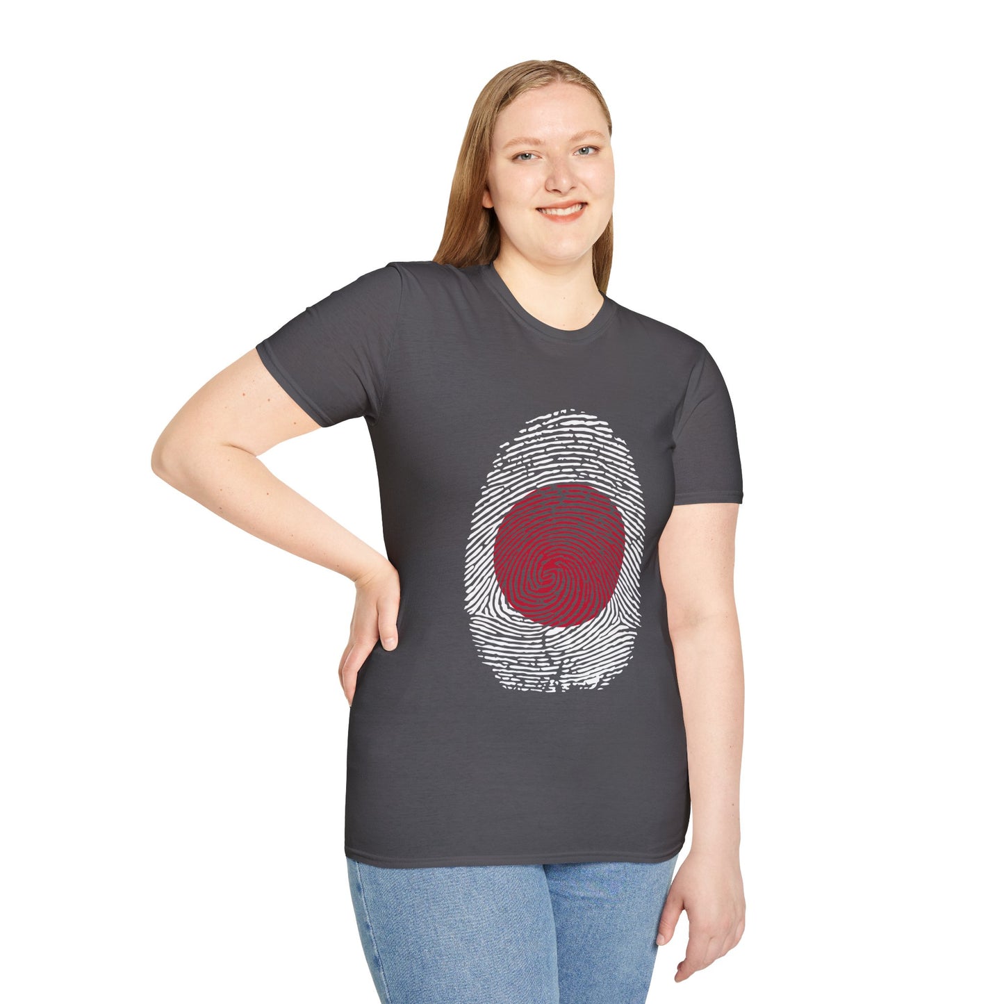 JAPAN Fingerprint flag Soccer World Cup Fan T-Shirt (WOMEN)