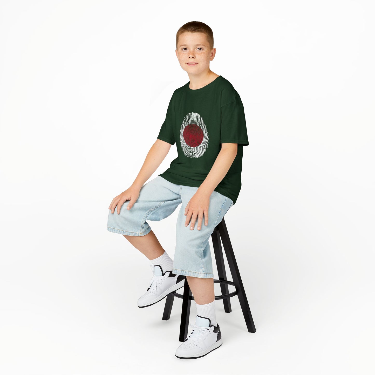 JAPAN Fingerprint flag Soccer World Cup Fan T-Shirt (KIDS - UNISEX)