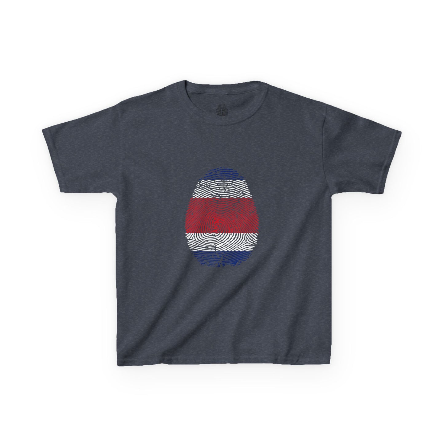 COSTA RICA Fingerprint flag Soccer World Cup Fan T-Shirt (KIDS - UNISEX)