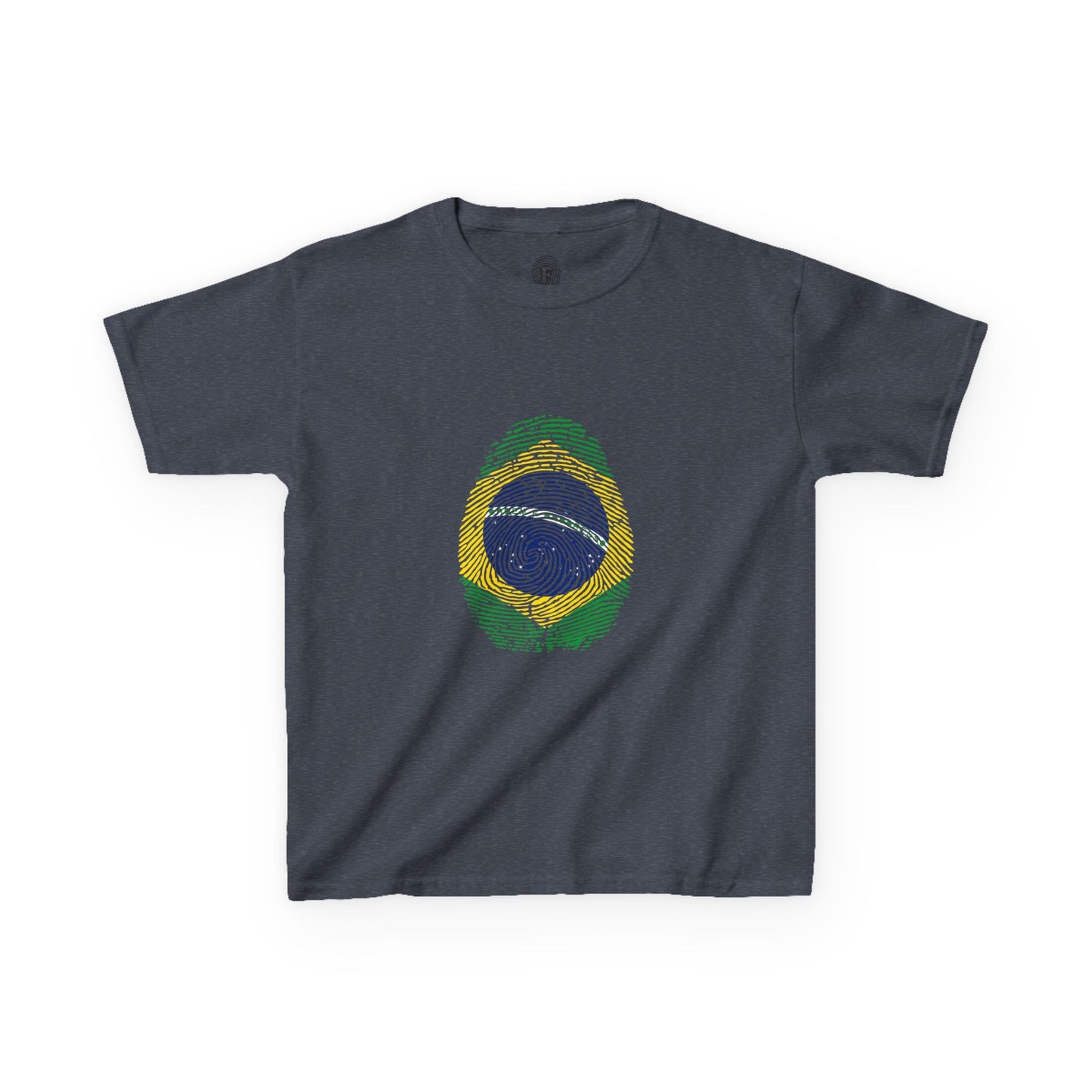 BRAZIL Fingerprint flag Soccer World Cup Fan T-Shirt (KIDS - UNISEX)