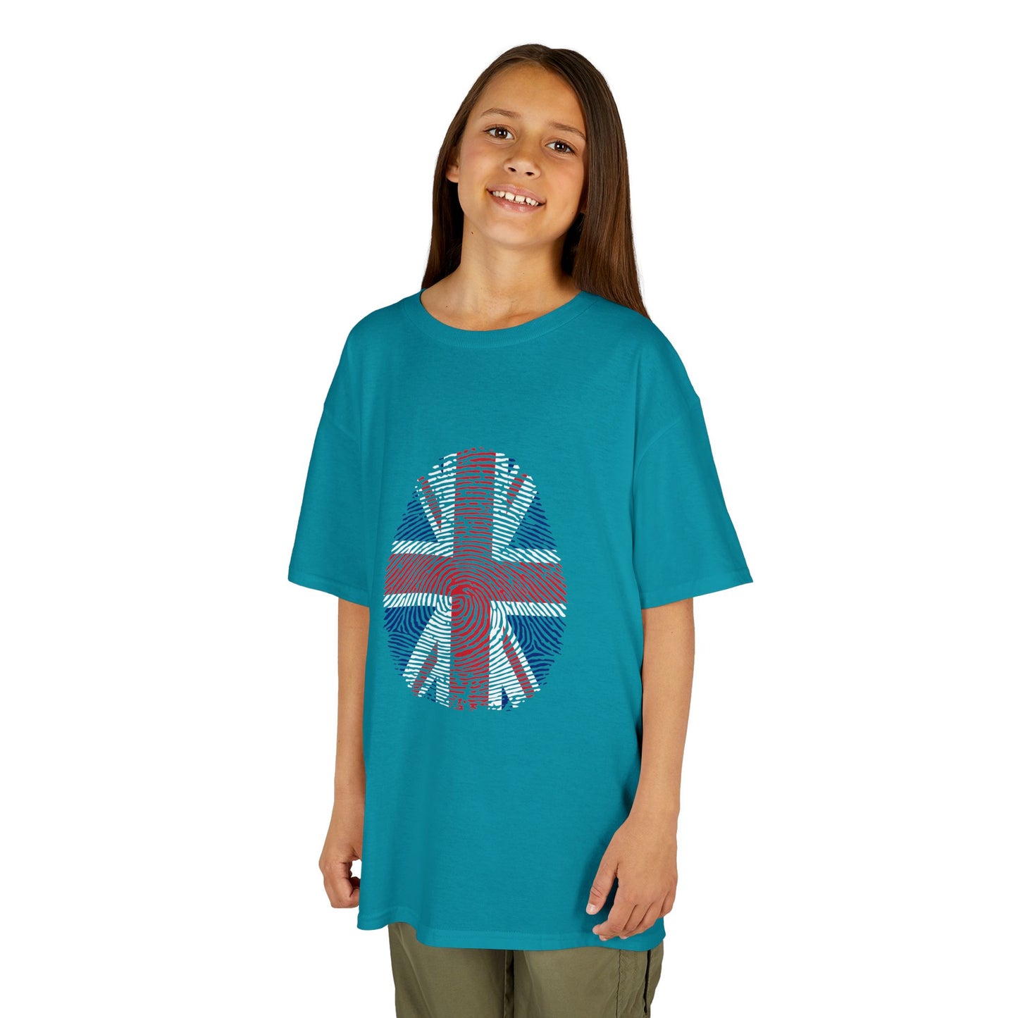 UK Fingerprint flag Soccer World Cup Fan T-Shirt (KIDS - UNISEX)