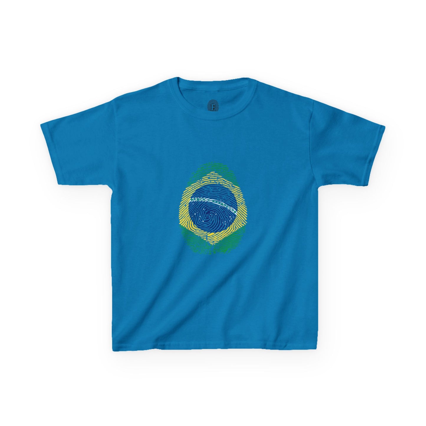 BRAZIL Fingerprint flag Soccer World Cup Fan T-Shirt (KIDS - UNISEX)