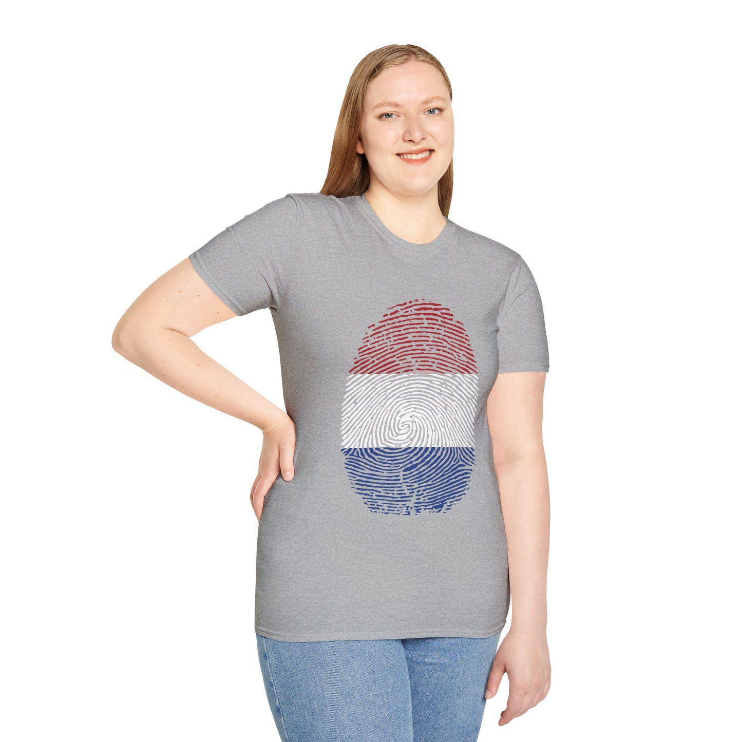 NETHERLAND Fingerprint flag Soccer World Cup Fan T-Shirt (WOMEN)